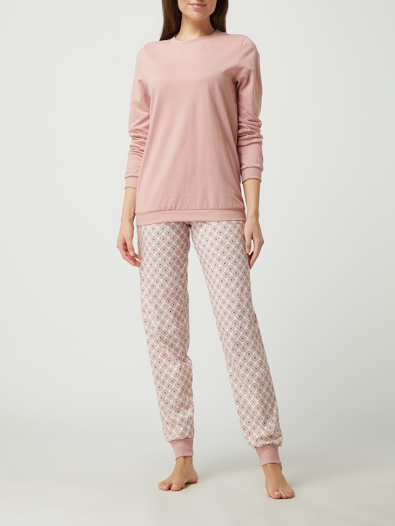 Pyjama aus Baumwolle in altrosa