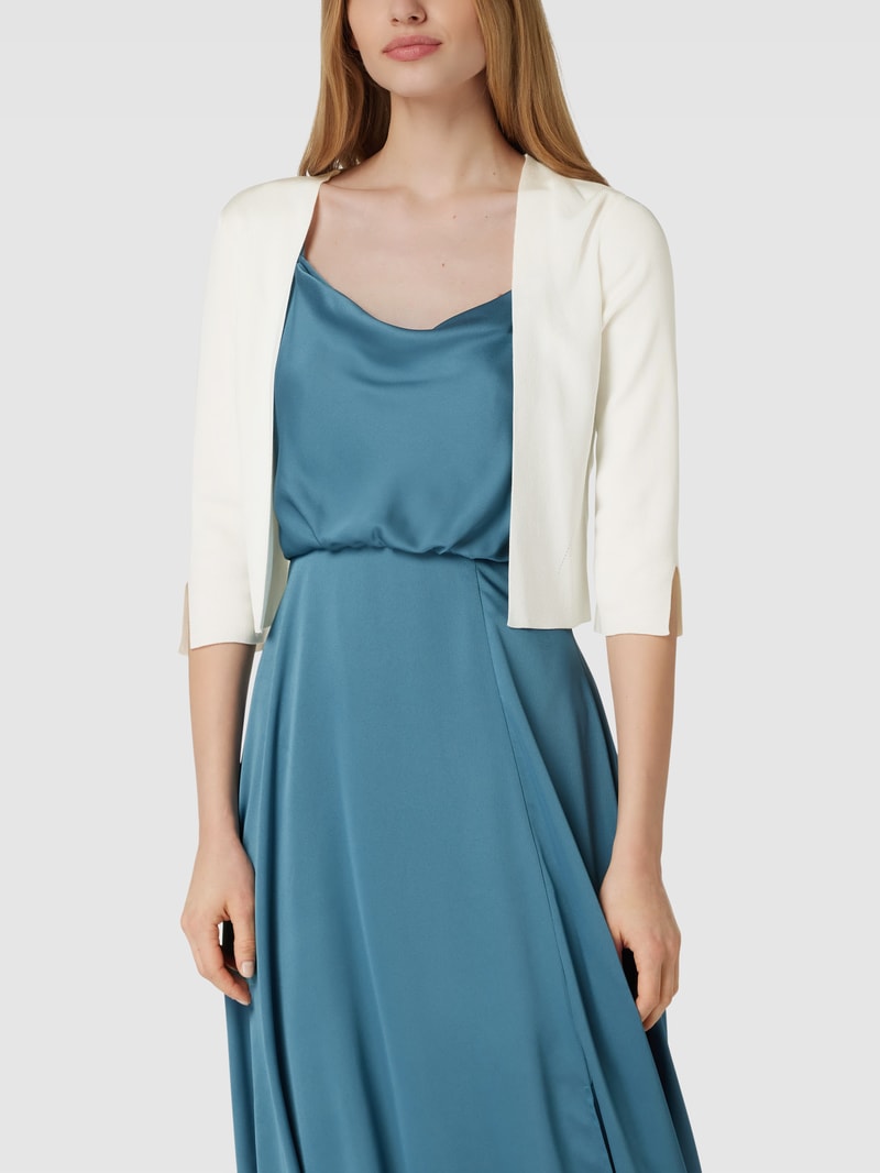 Cropped Jacke aus Viskose-Mix in offwhite