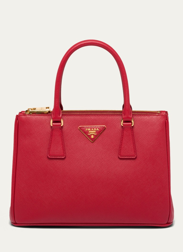 Geantă de mână Prada Galleria din piele, cu curea de umăr detașabilă.