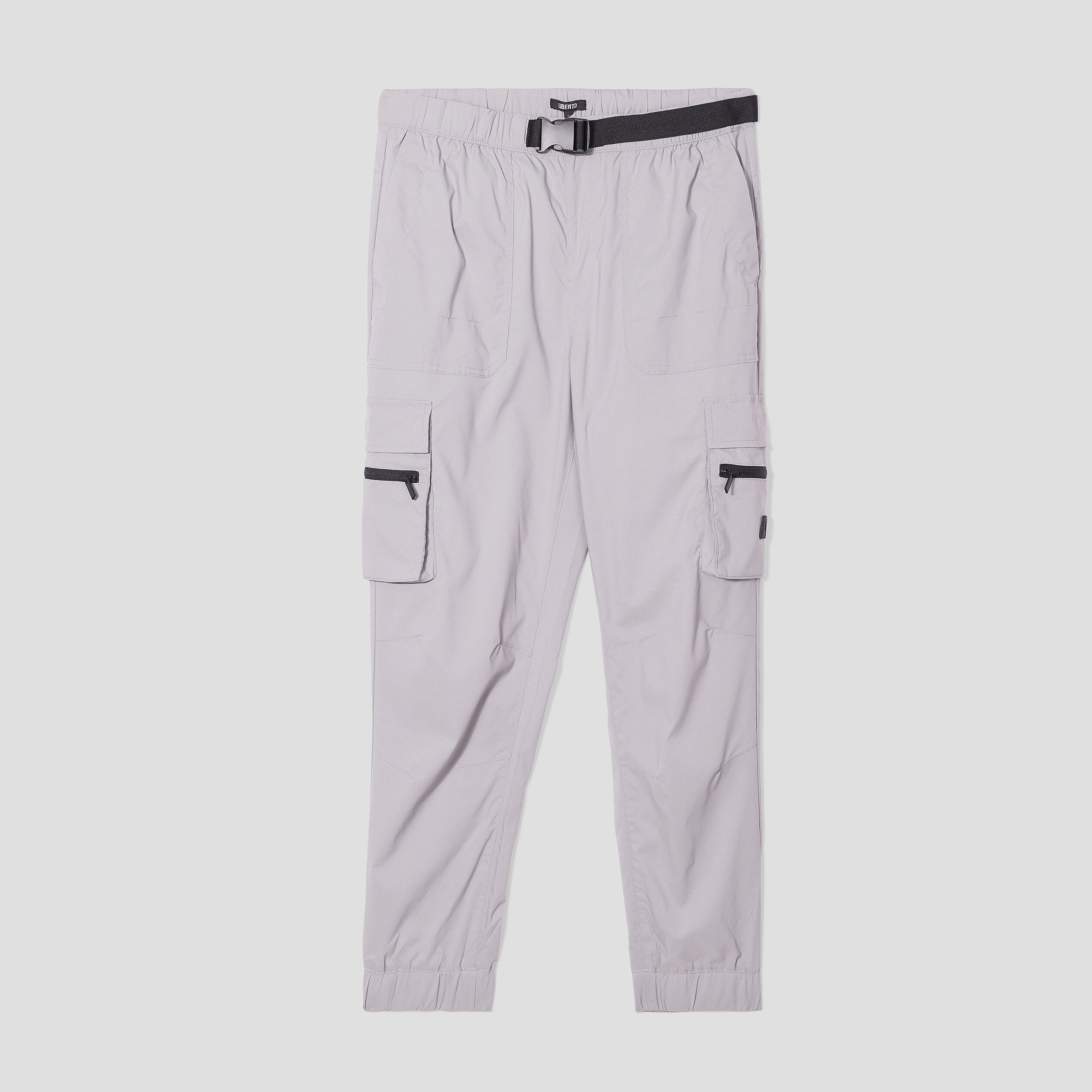 Pantalon cargo avec boucle gris homme | La Halle
