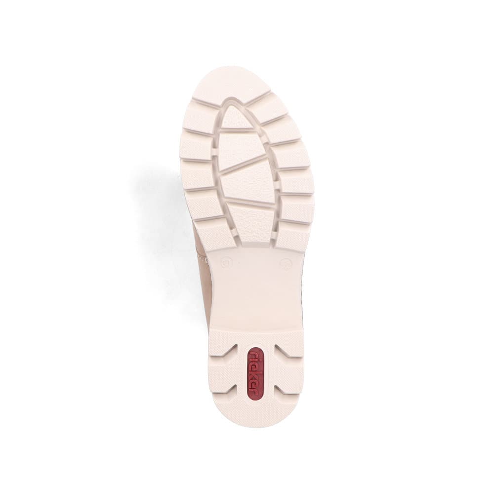 Rieker Damen Schnürstiefel cremebeige