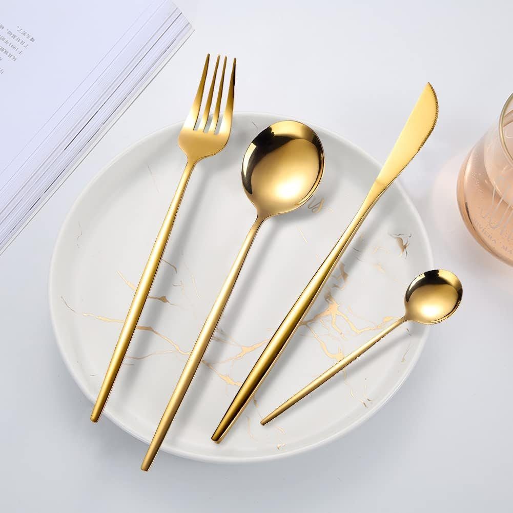 Home safety Besteck-Set 24tlg.Besteckset für 6 Personen Edelstahl Rostfrei