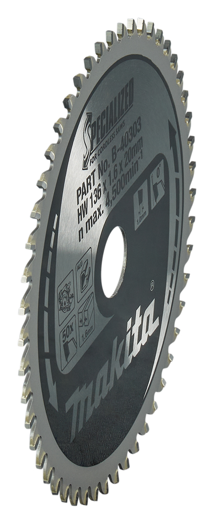 Makita Accessories B-40303 Kružni list Aluminij Specialized 136x20x1.6 50T 0g