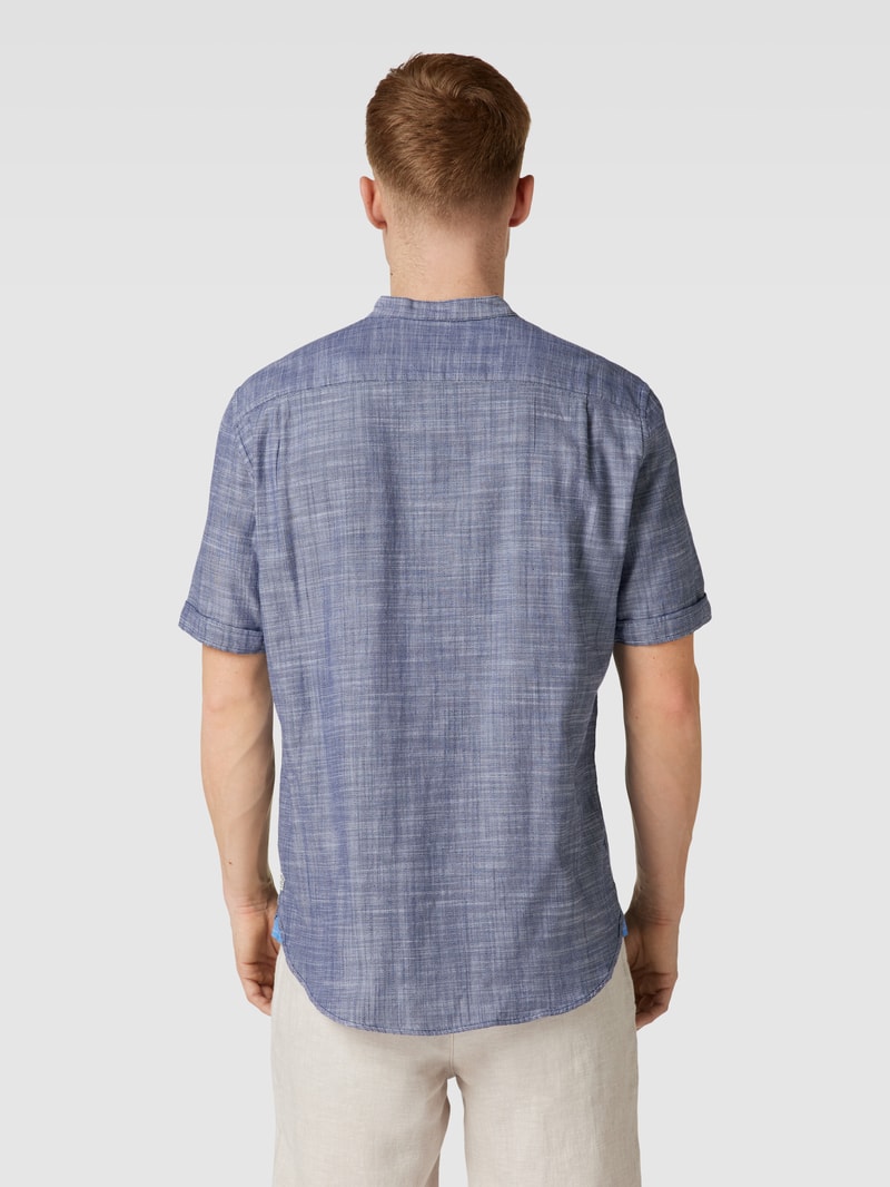 Freizeithemd mit Brusttasche in marineblau