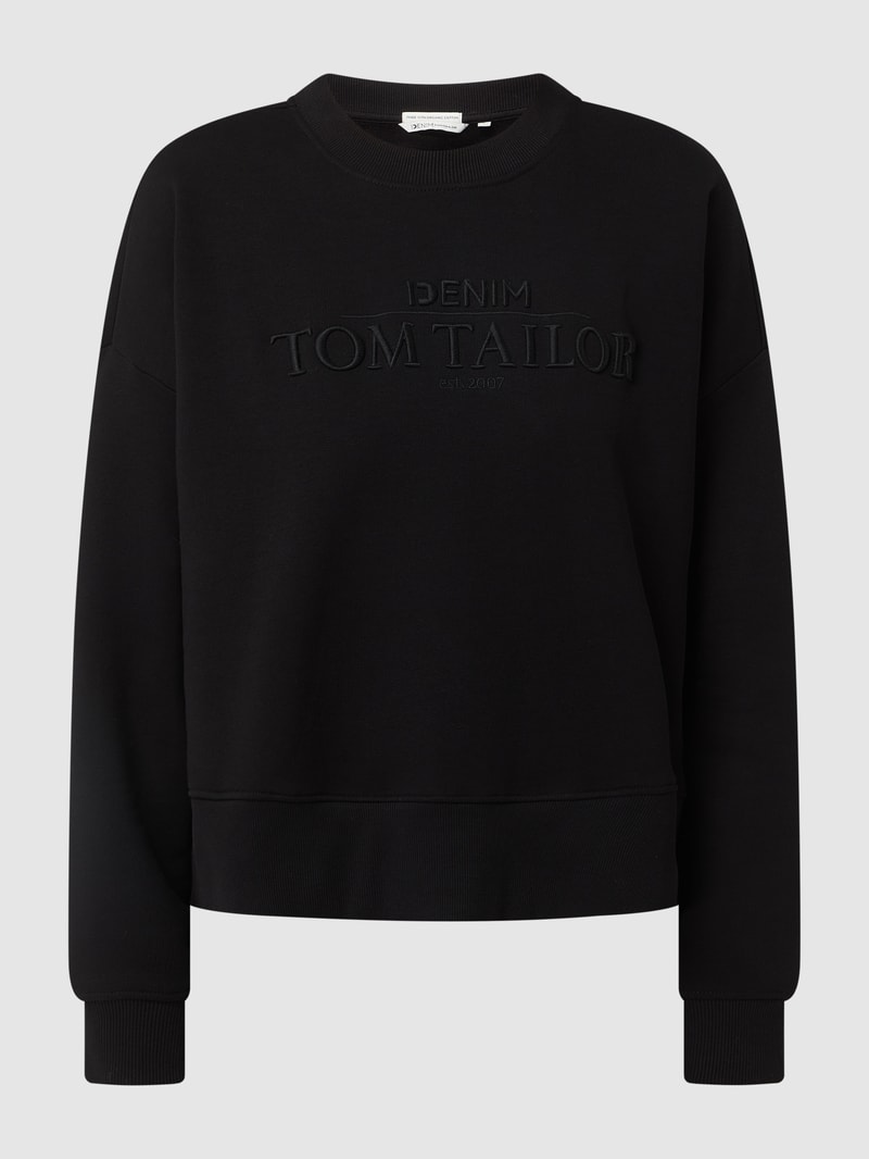 Sweatshirt mit Logo in schwarz
