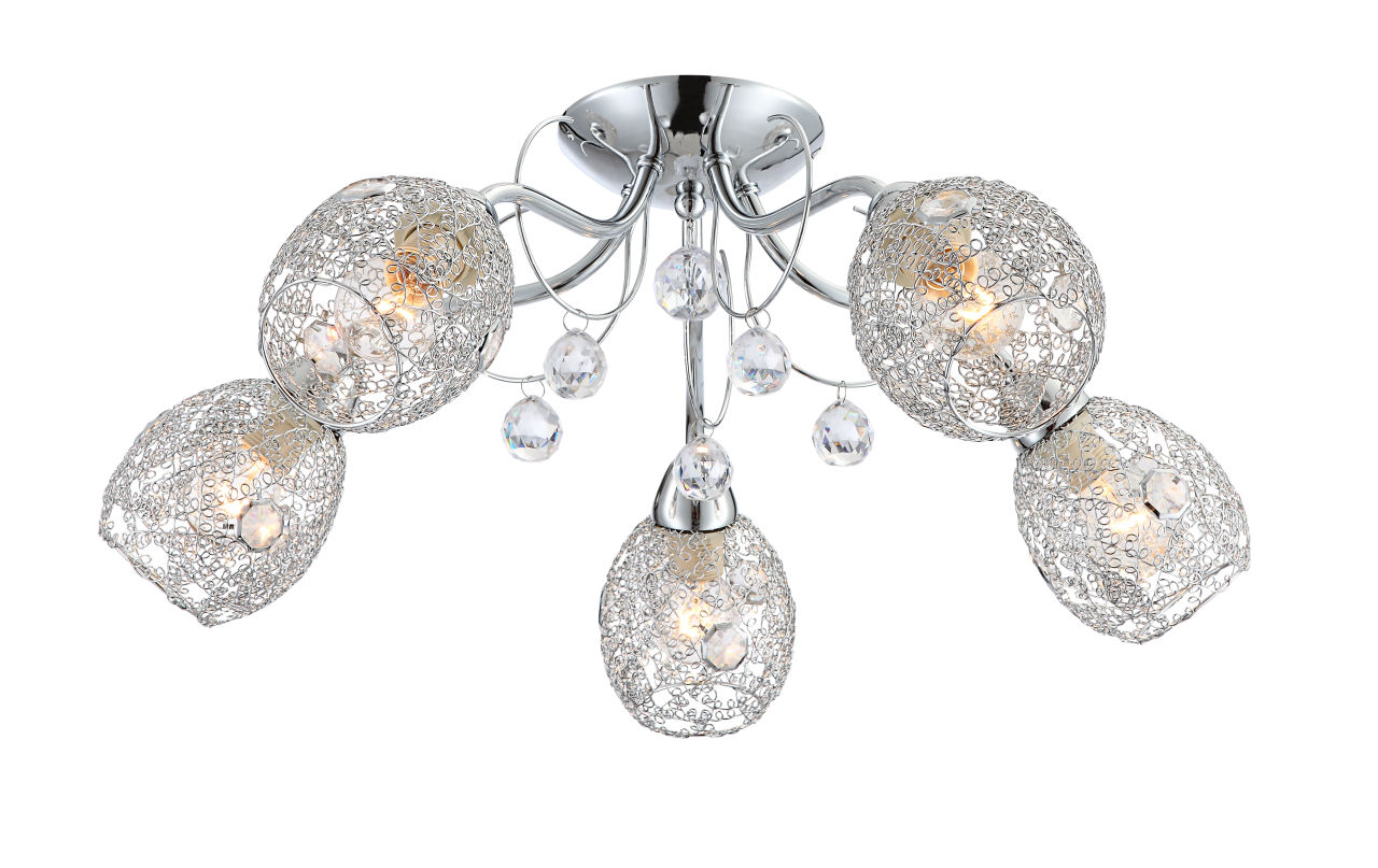 Globo Lighting - KORDULA - Deckenleuchte Metall verchromt, 5x E14