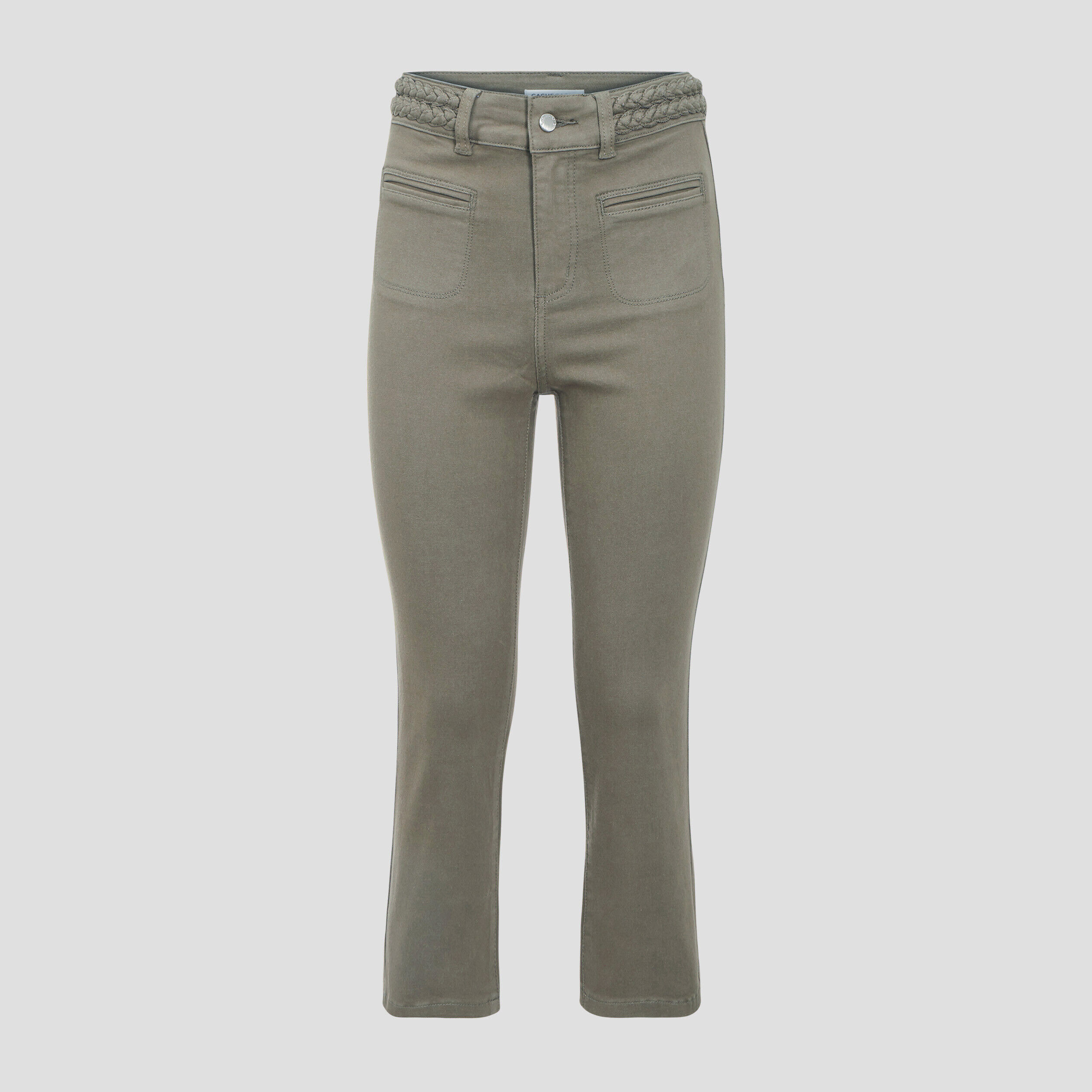 Jeans slim 7/8ème vert kaki femme | Cache Cache