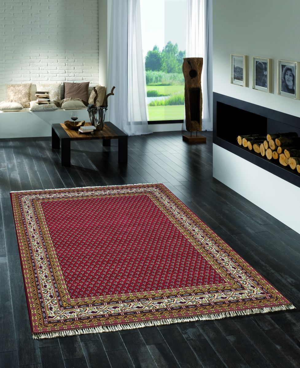 Teppich aus Indien Bikaner Mir 50 rot 40 x 60 cm