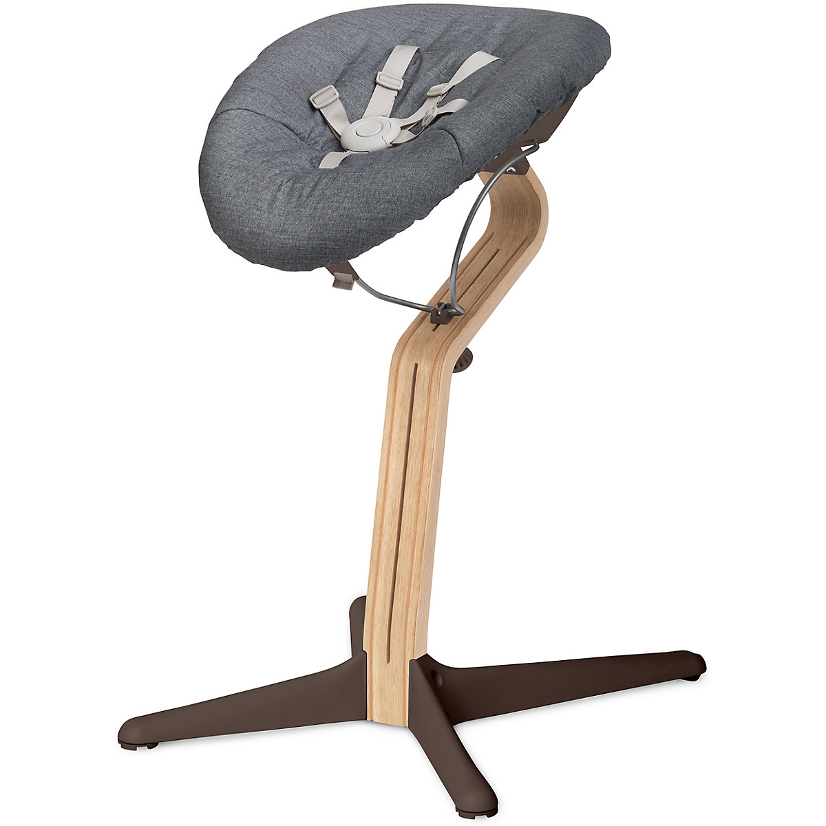 Nomi Baby coffee mit Matratze pale blue/sand