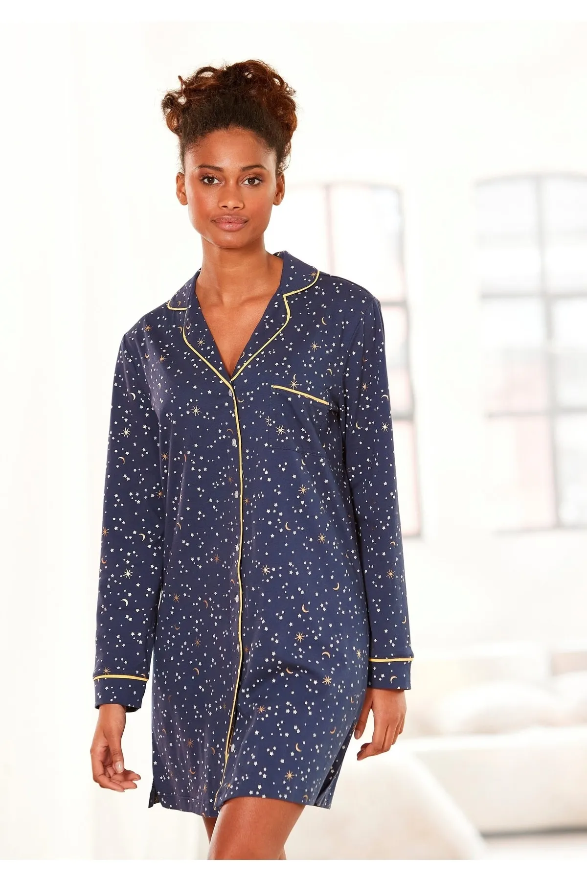Vivance  Nachthemd - Blau - Basic
