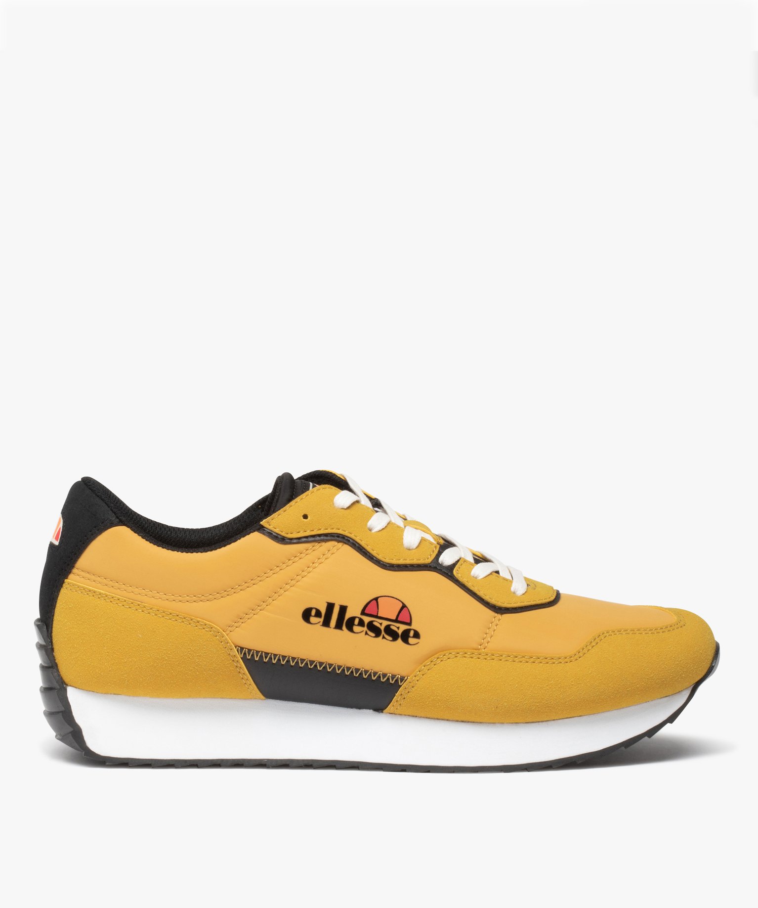 Baskets homme à lacets bi-matière - Ellesse jaune | GEMO