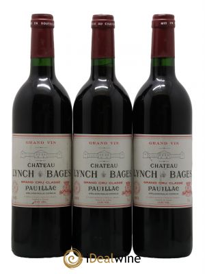 Château Lynch Bages 5ème Grand Cru Classé  1993 - Lot de 3 Bouteilles