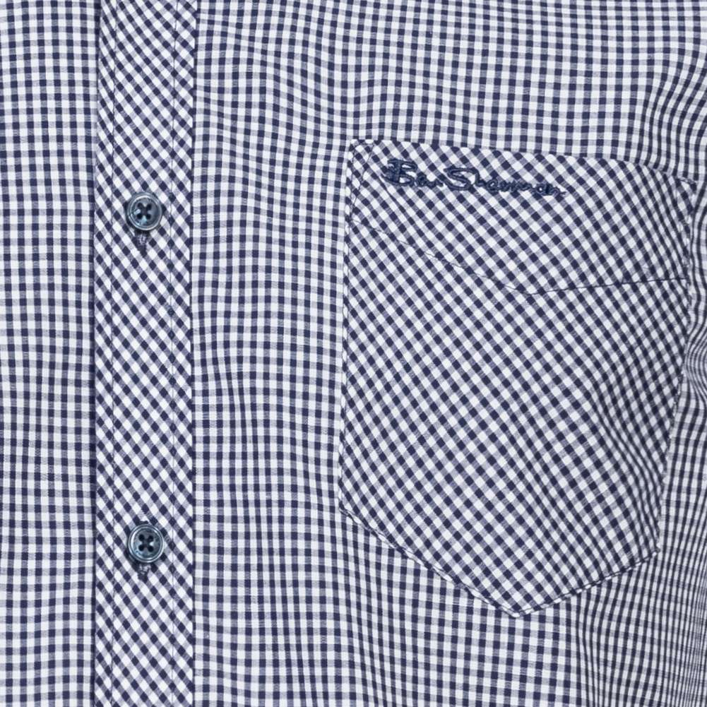 BEN SHERMAN Signature Herren Langarm Hemd 0076522-NAVY