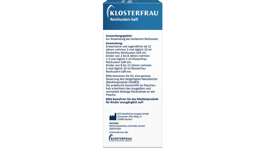 Klosterfrau Reizhustensaft 100 ml