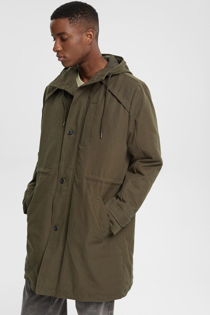 Wattierter Parka mit Tunnelzugkapuze