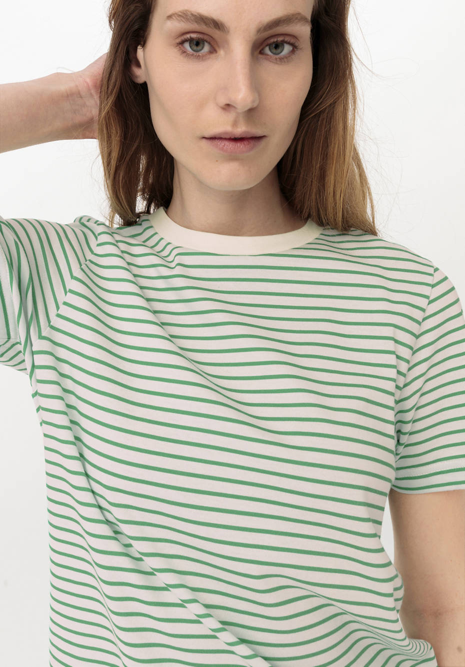 Kurzarm-Ringelshirt aus reiner Bio-Baumwolle