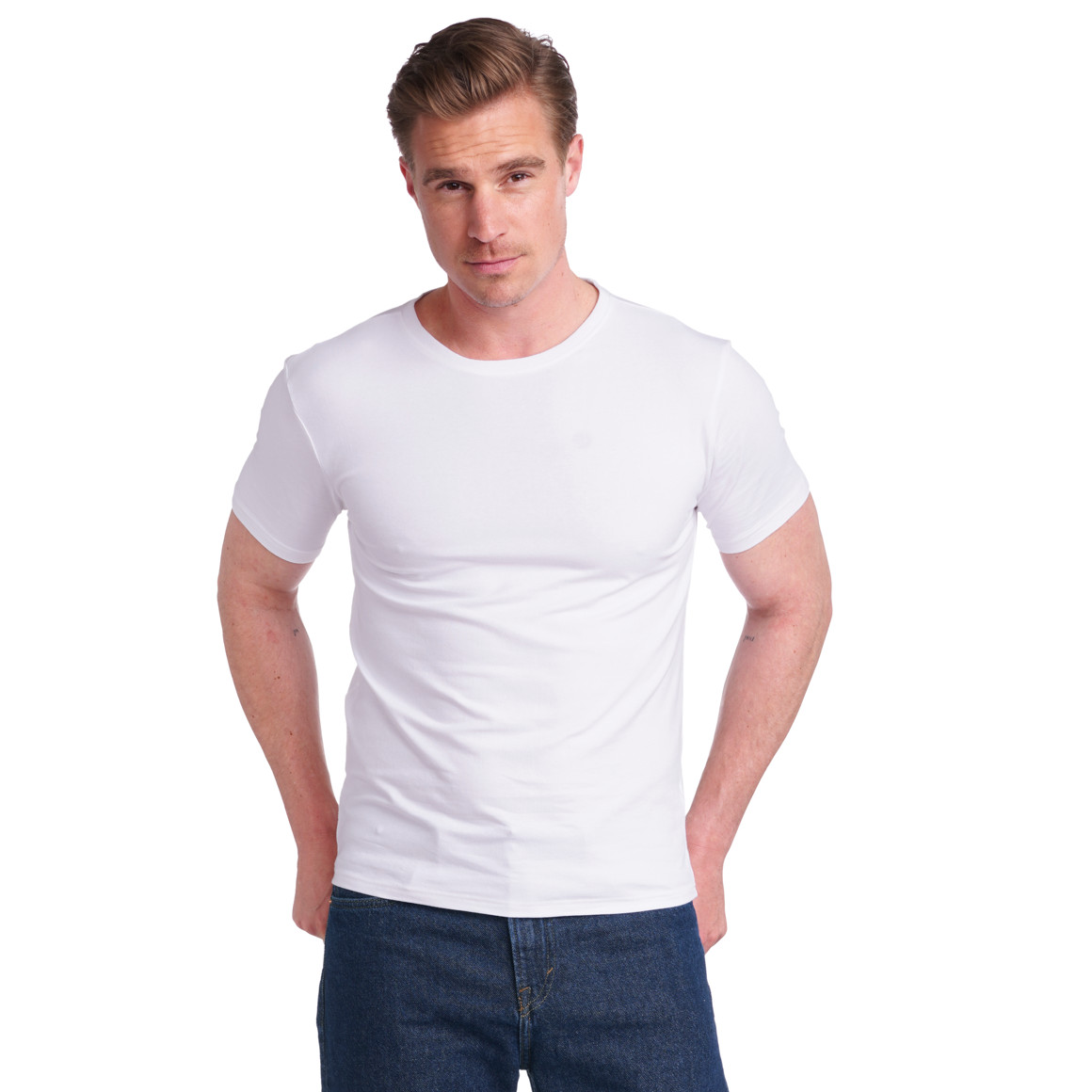 2 Herren T-Shirts mit Rundhalsausschnitt