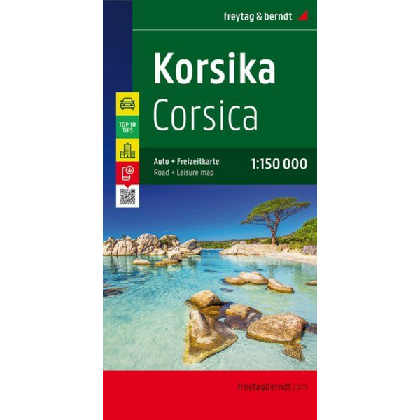 Korsika, Top 10 Tips, Autokarte 1:150.000 - Straßenkarte