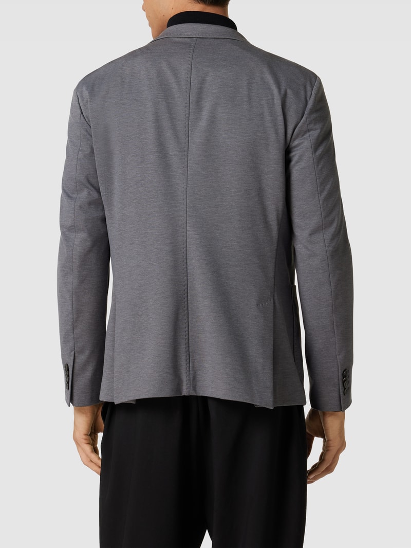 Slim Fit 2-Knopfsakko mit Anstecknadel Modell 'Seba' in silber meliert