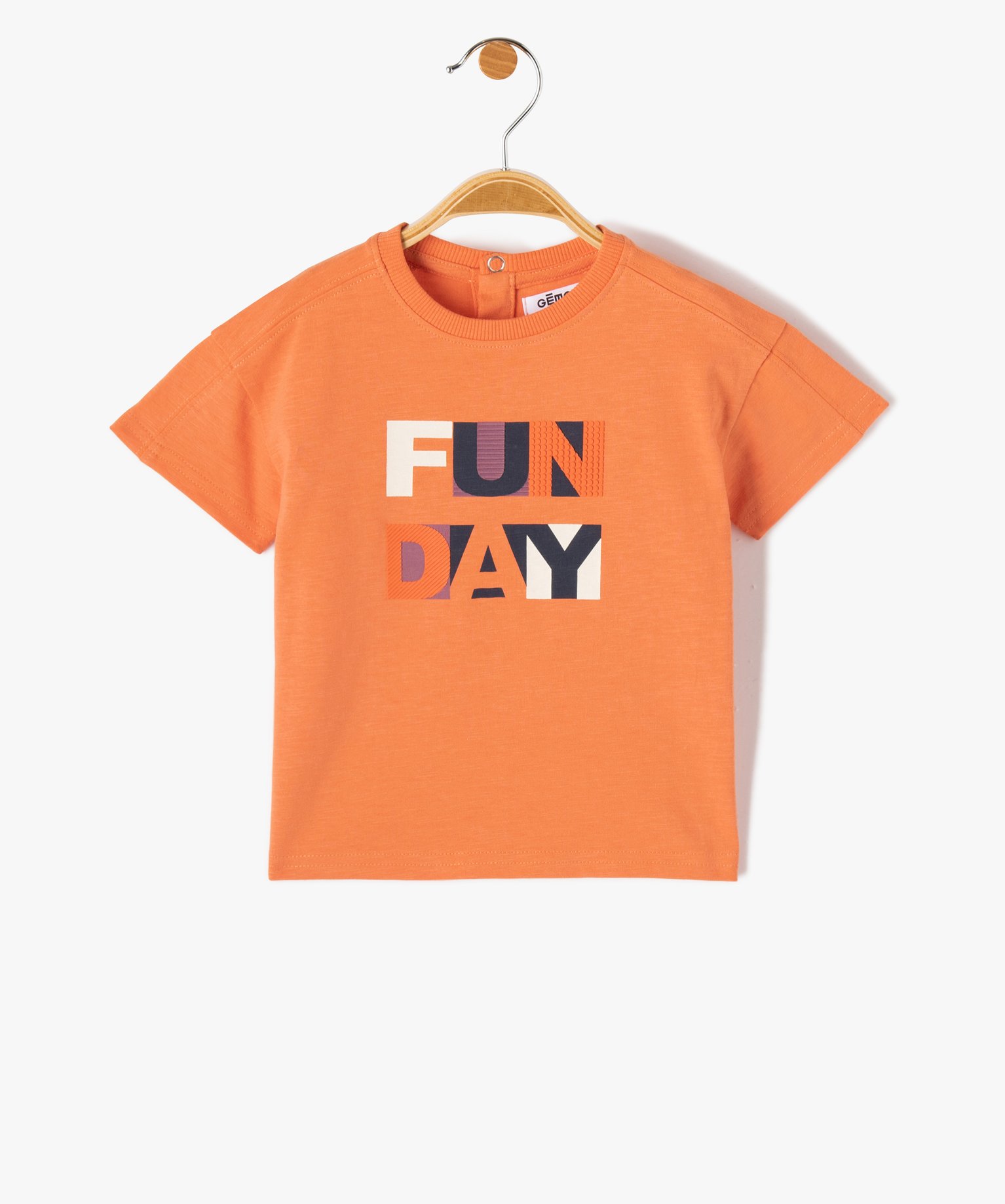 Tee-shirt bébé Garçon à manches courtes et imprimé en r... orange | GEMO