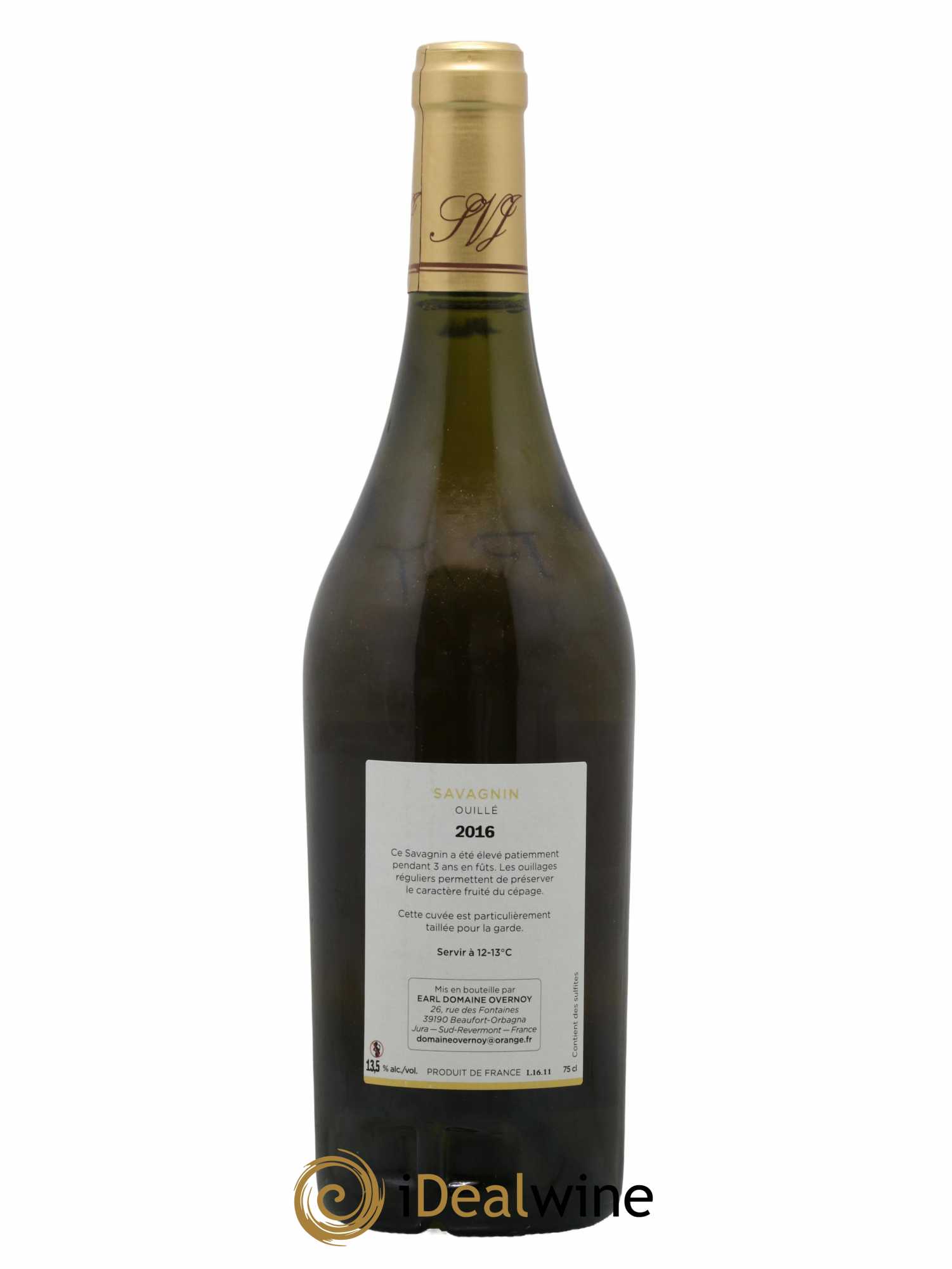 Côtes du Jura Savagnin Ouillé 3 ans Guillaume Overnoy  2016 - Lot de 1 Bouteille