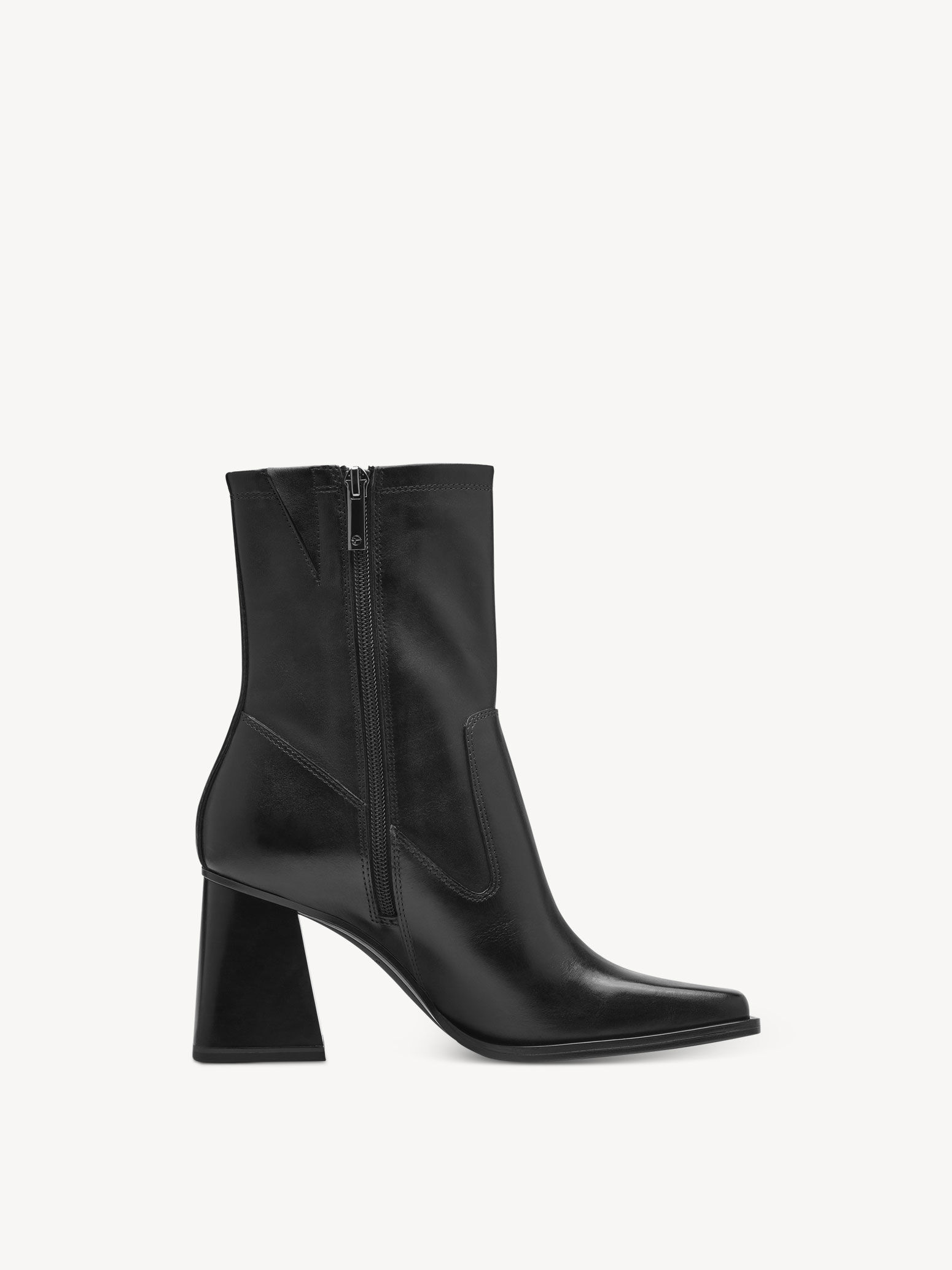 Bottine en cuir - noir