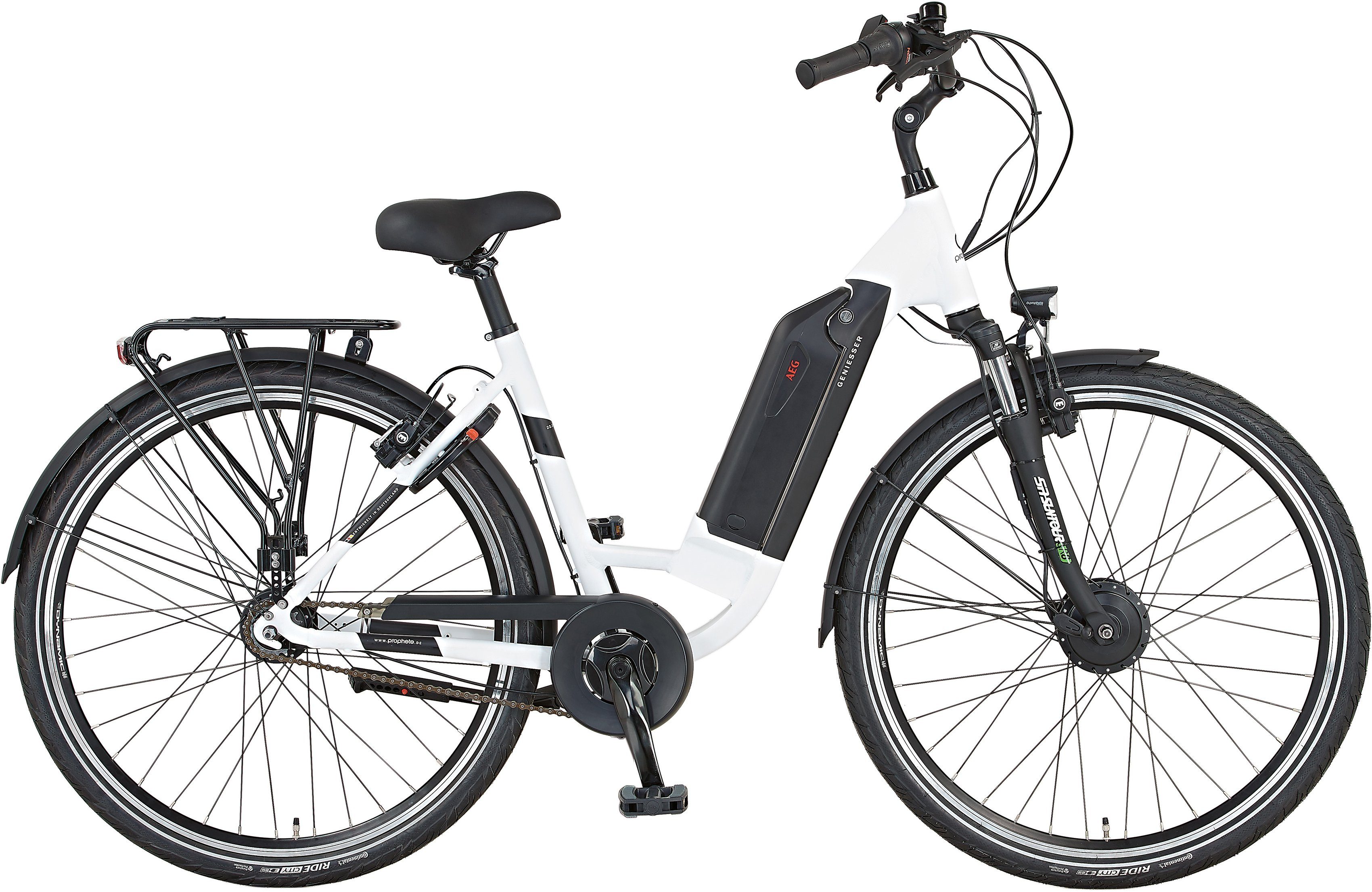 Prophete E-Bike Geniesser 22.EMC.20, 7 Gang Shimano Nexus Schaltwerk, Nabenschaltung, Frontmotor, 374 Wh Akku