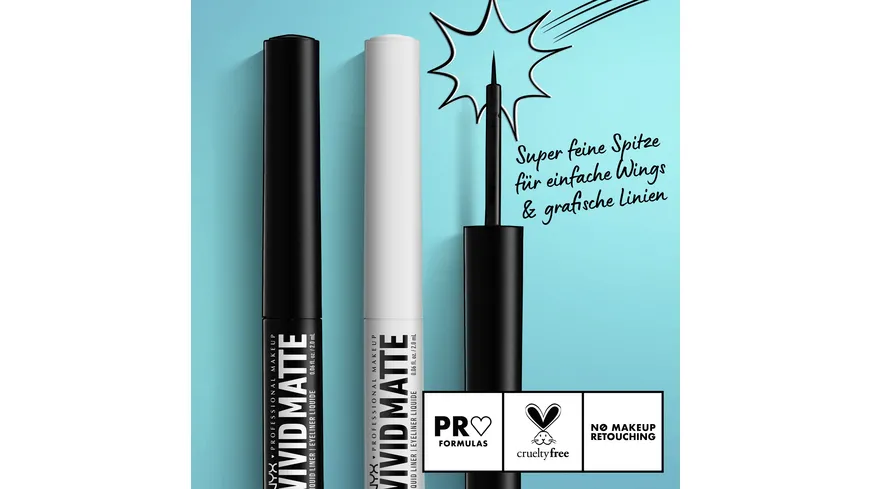 NYX PROFESSIONAL MAKEUP VIVID MATTE Liquid Liner Black - Black