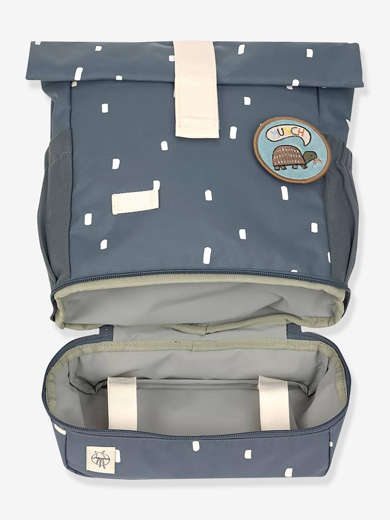 Mini sac à dos LÄSSIG Rolltop Happy Prints caramel