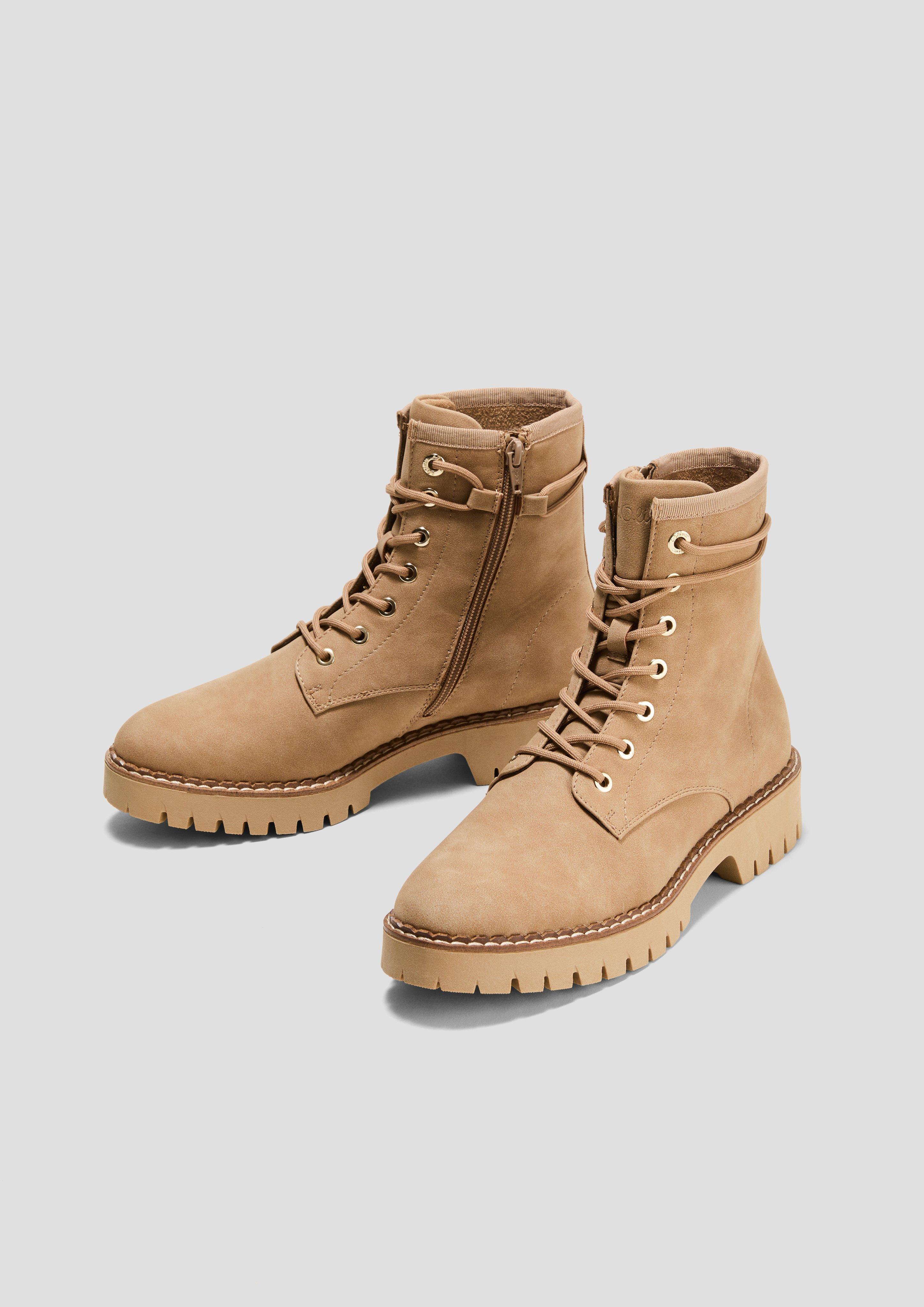 Schnürstiefel in Leder-Optik  6008284-440