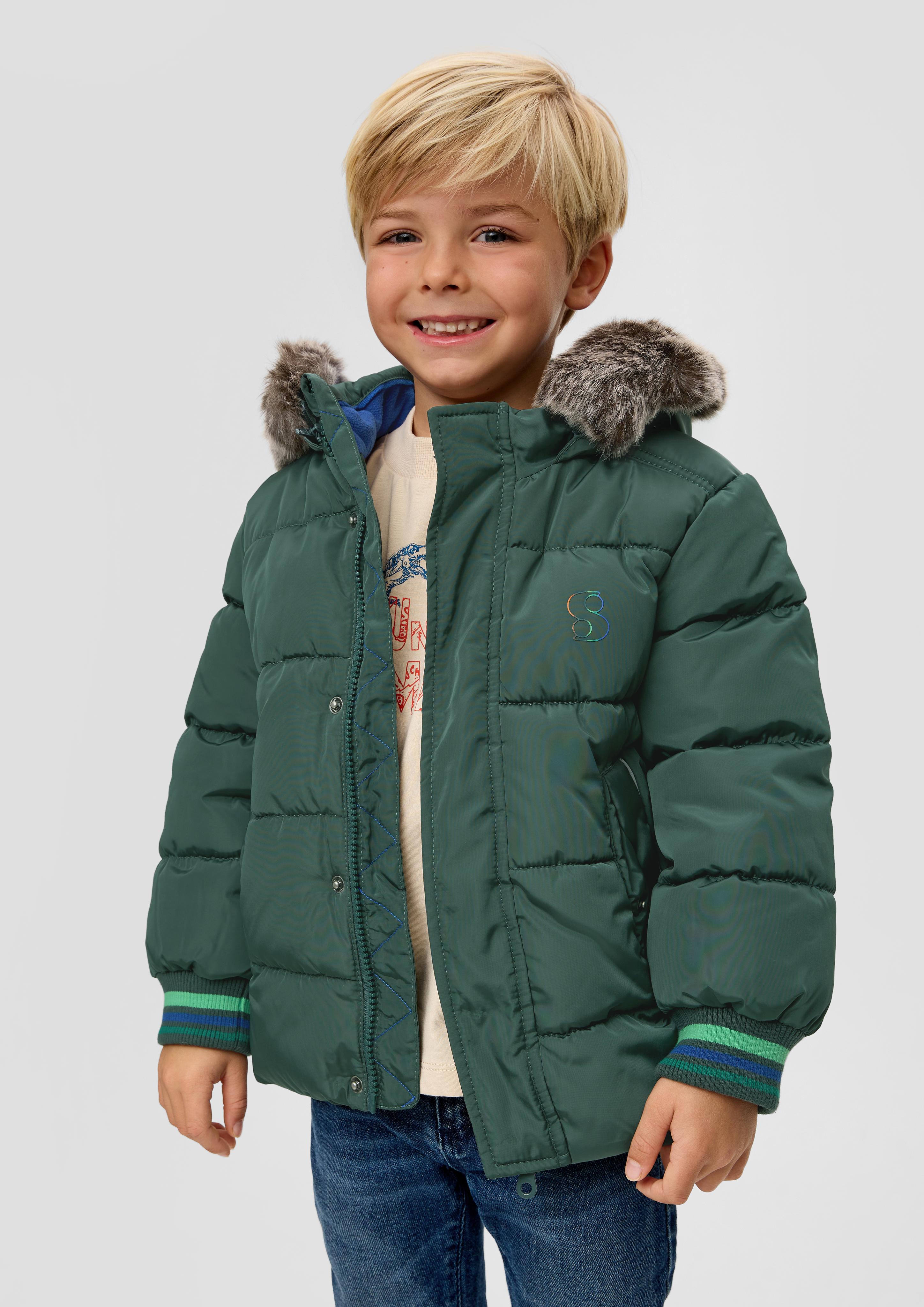 Steppjacke mit abnehmbarem Kunstfell  2132275-6715