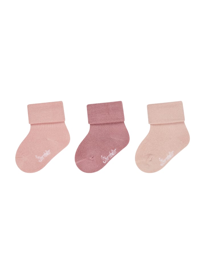 Sterntaler Baby Socken 3er-Pack uni in puder rose günstig kaufen