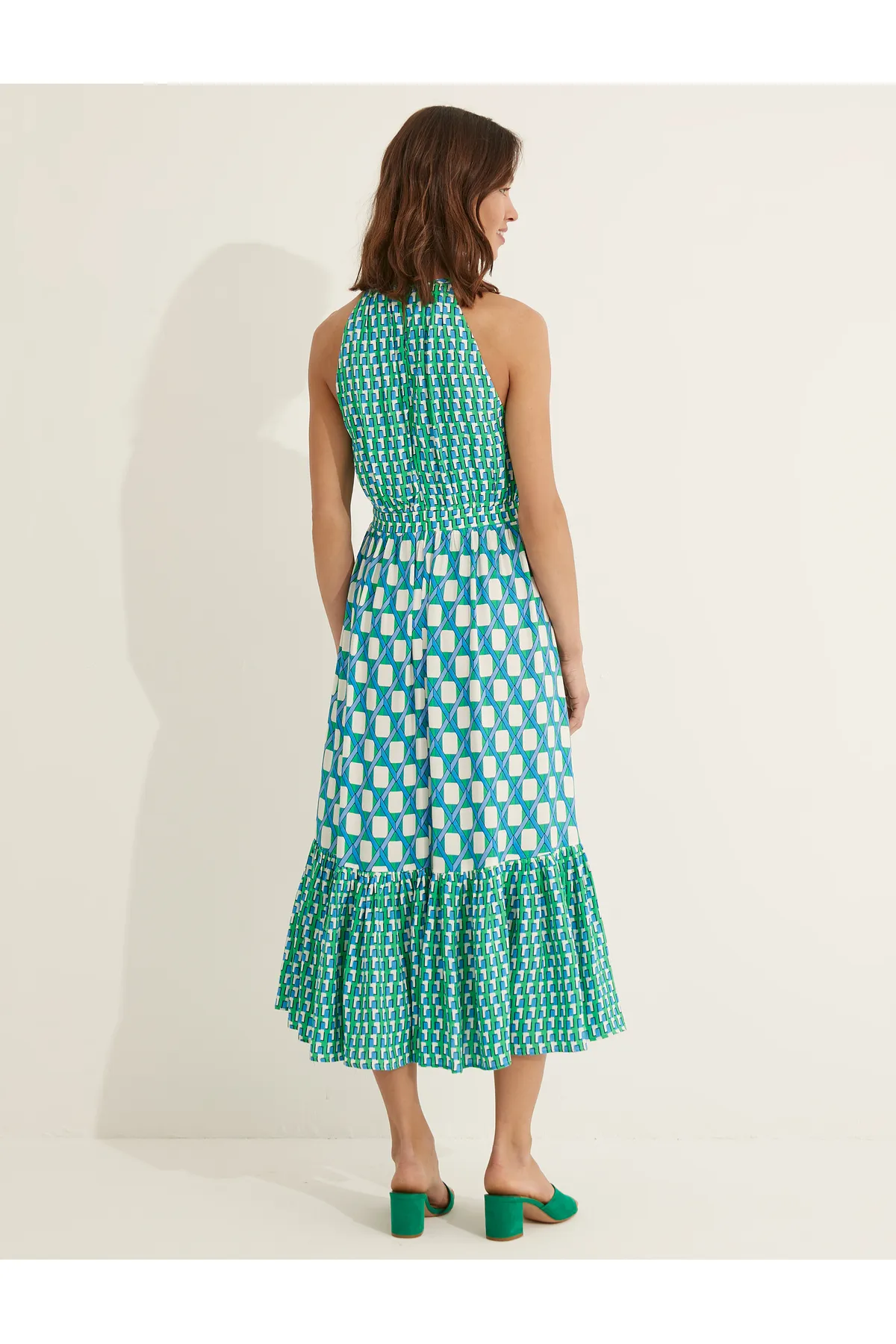 Koton  Melis Ağazat X – Langes Kleid mit Neckholder und Fensterdetail