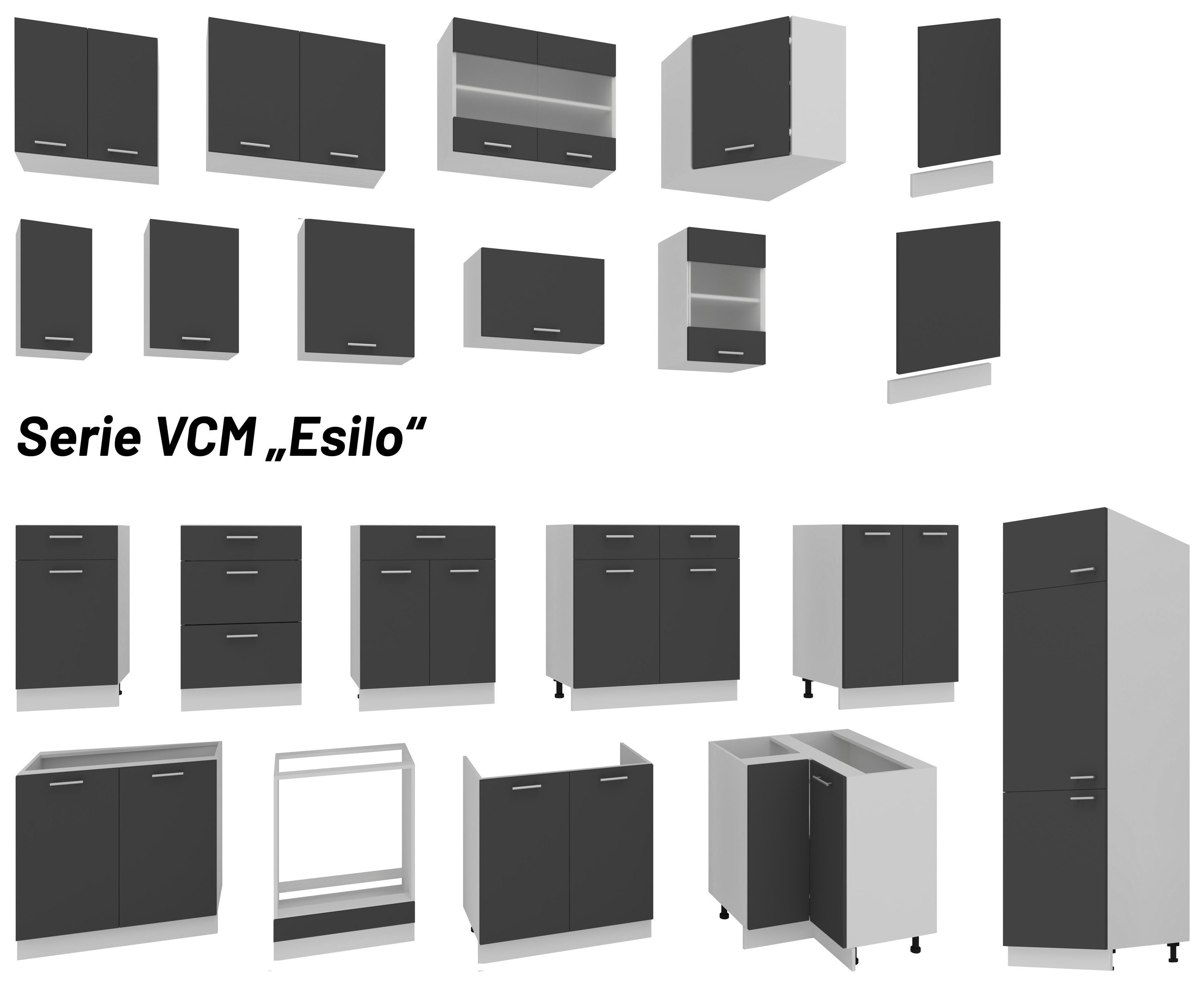 VCM Unterschrank Eckschrank Küchenschrank Unterschrank Küche Esilo