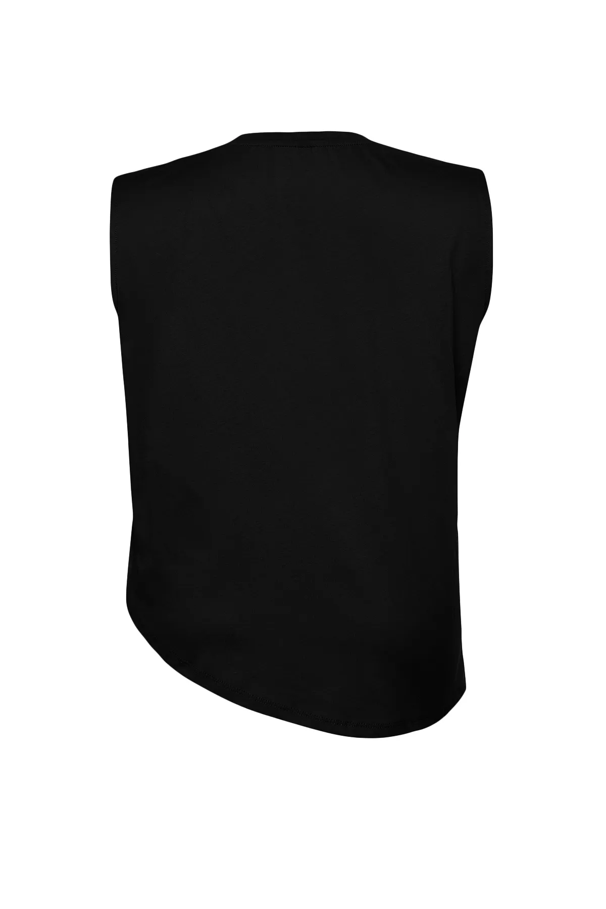 Trendyol Curve  Schwarzes, asymmetrisches Strick-T-Shirt aus 100 % Baumwolle, nachhaltiger TBBSS24BF00052