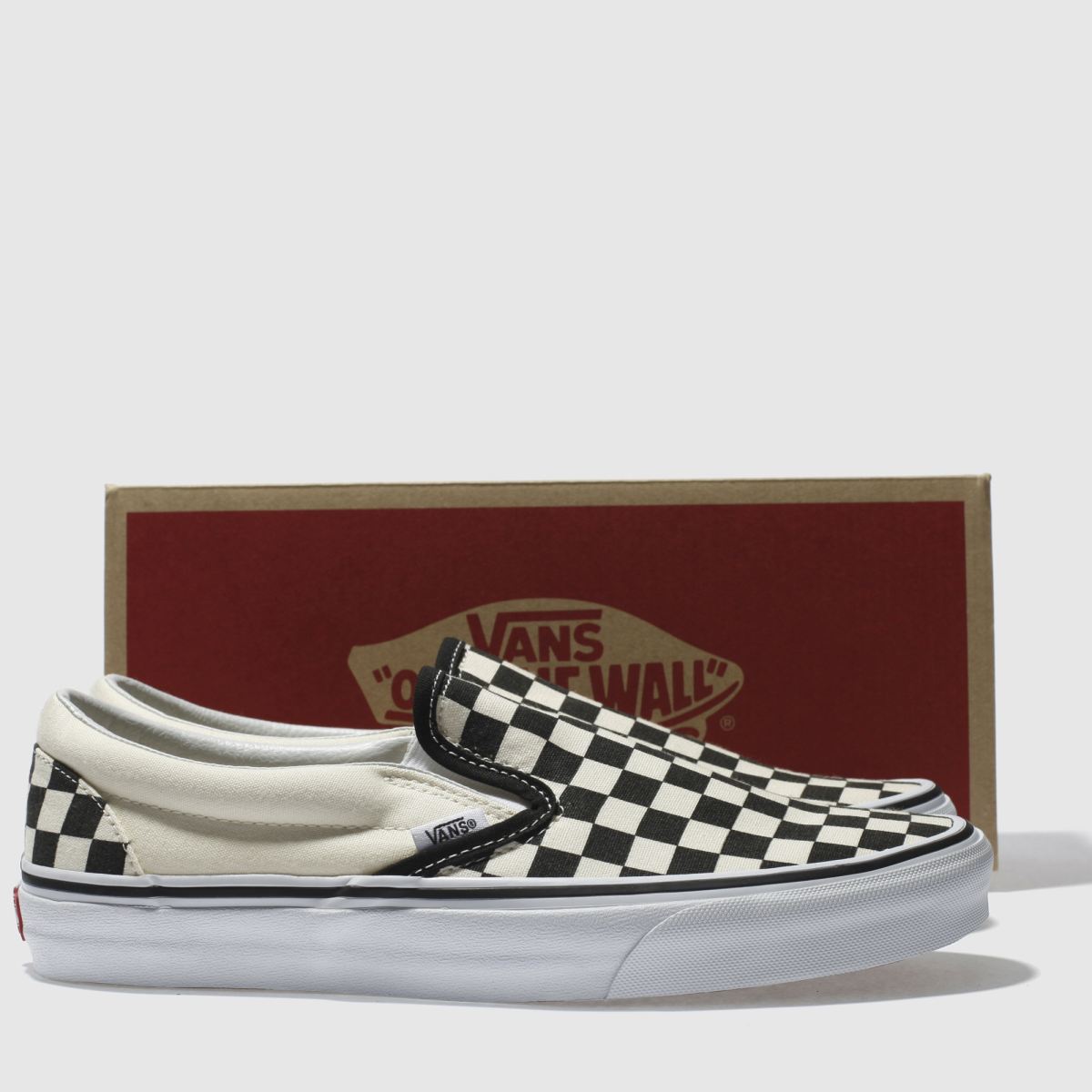 Klasické tenisky Vans s šachovnicovým vzorem v černé a krémové barvě
