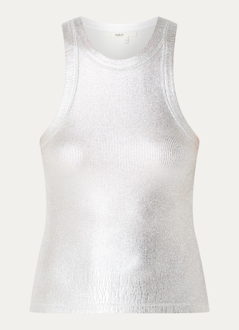 Top fără mâneci Ba&sh Shadey cu inserții din lurex