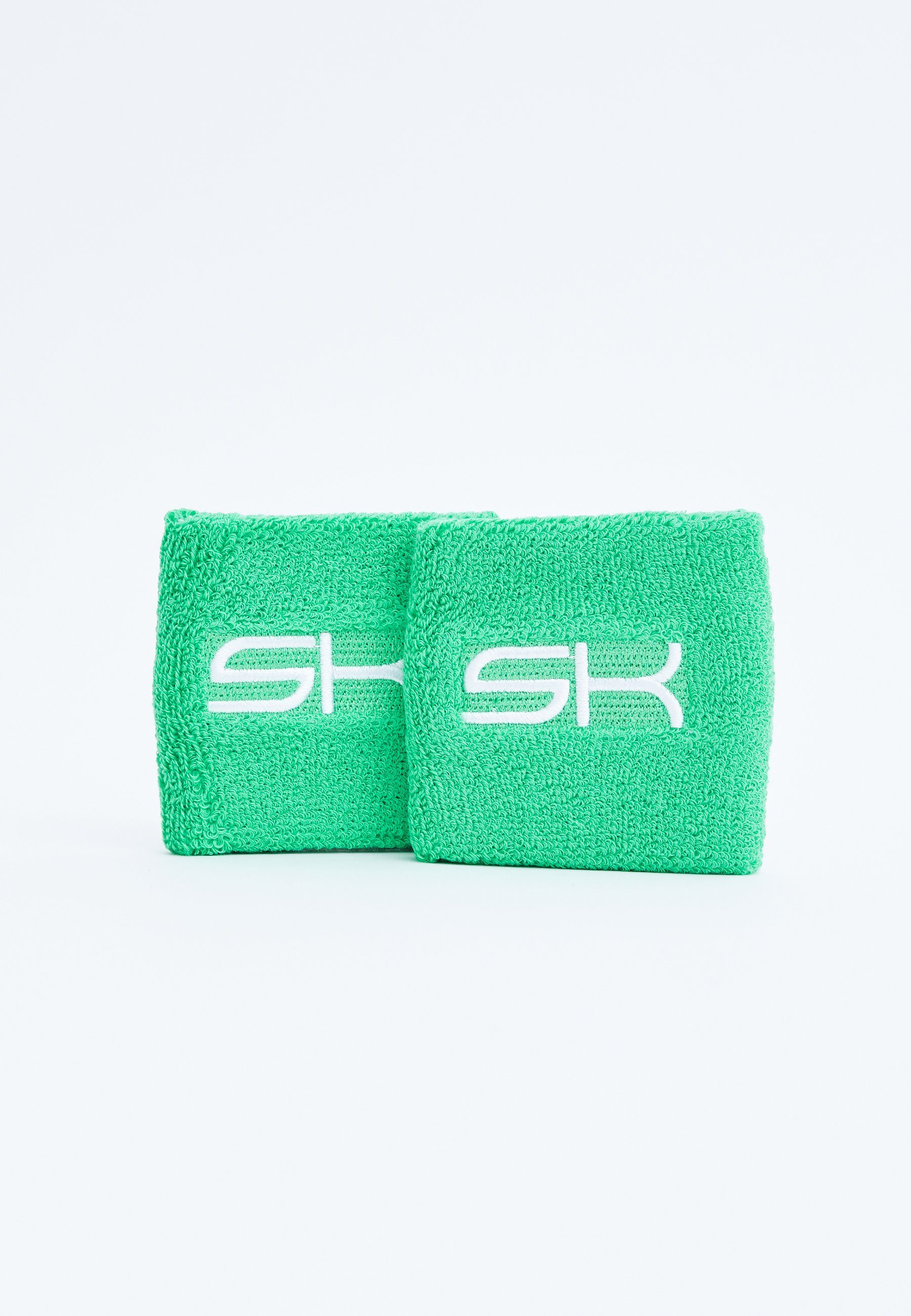 SPORTKIND Schweißband Tennis Schweißbänder klein 2er Set unisex Kinder & Erwachsene, grün