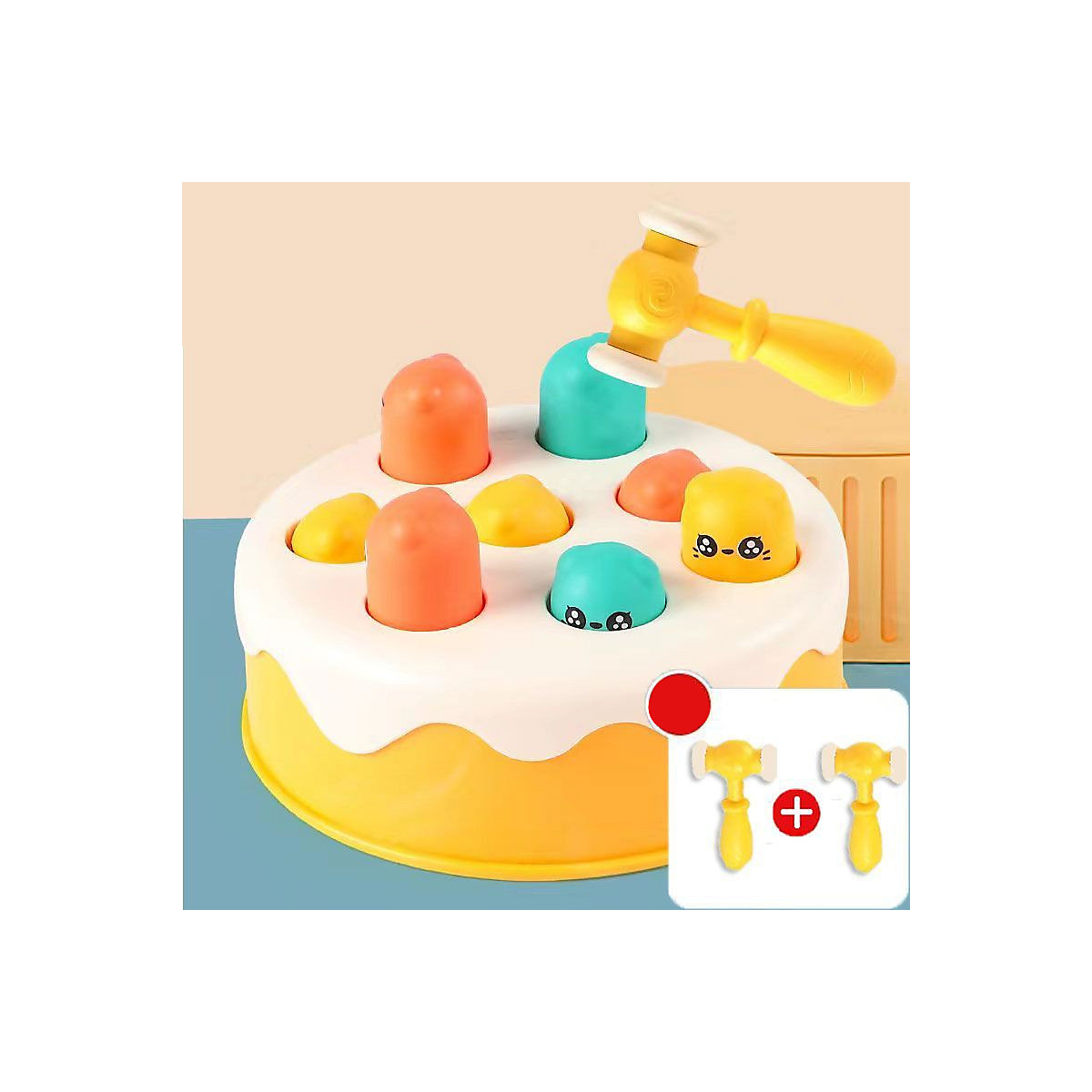 Tragbares klopfendes Hamsterspielzeug Poke A Mole Cake für Kinder