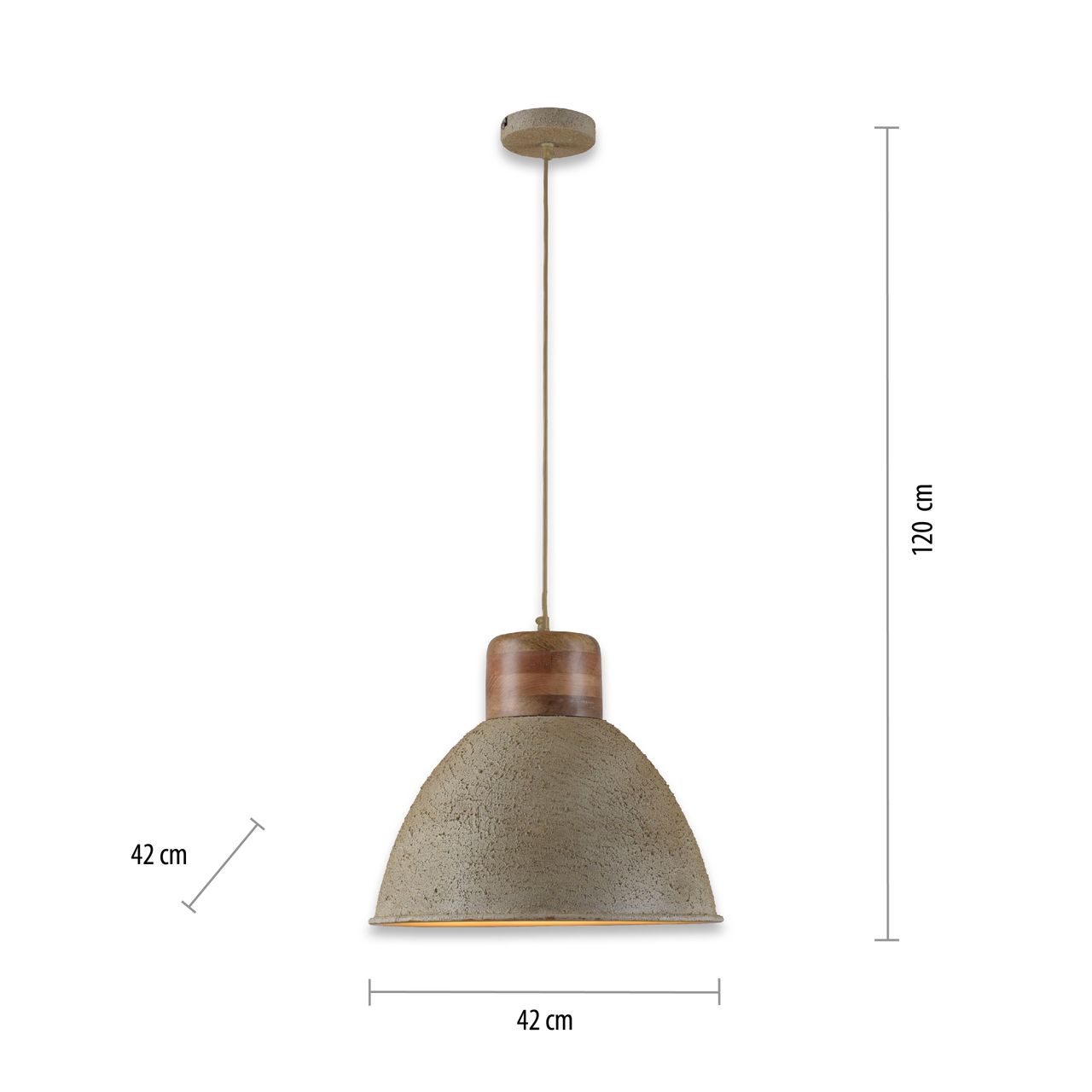 JUST LIGHT LeuchtenDirekt Pendelleuchte SAMIA, 1x E27 max. 40,00 Watt exkl., Ø42 cm, Innenleuchte, IP20