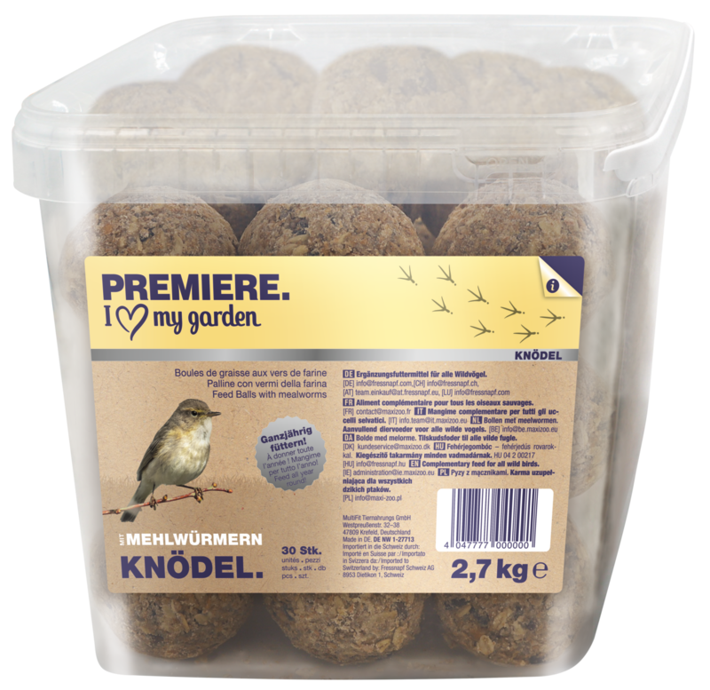 PREMIERE Meisenknödel PREMIERE Knödel mit Mehlwürmern 30 Stück