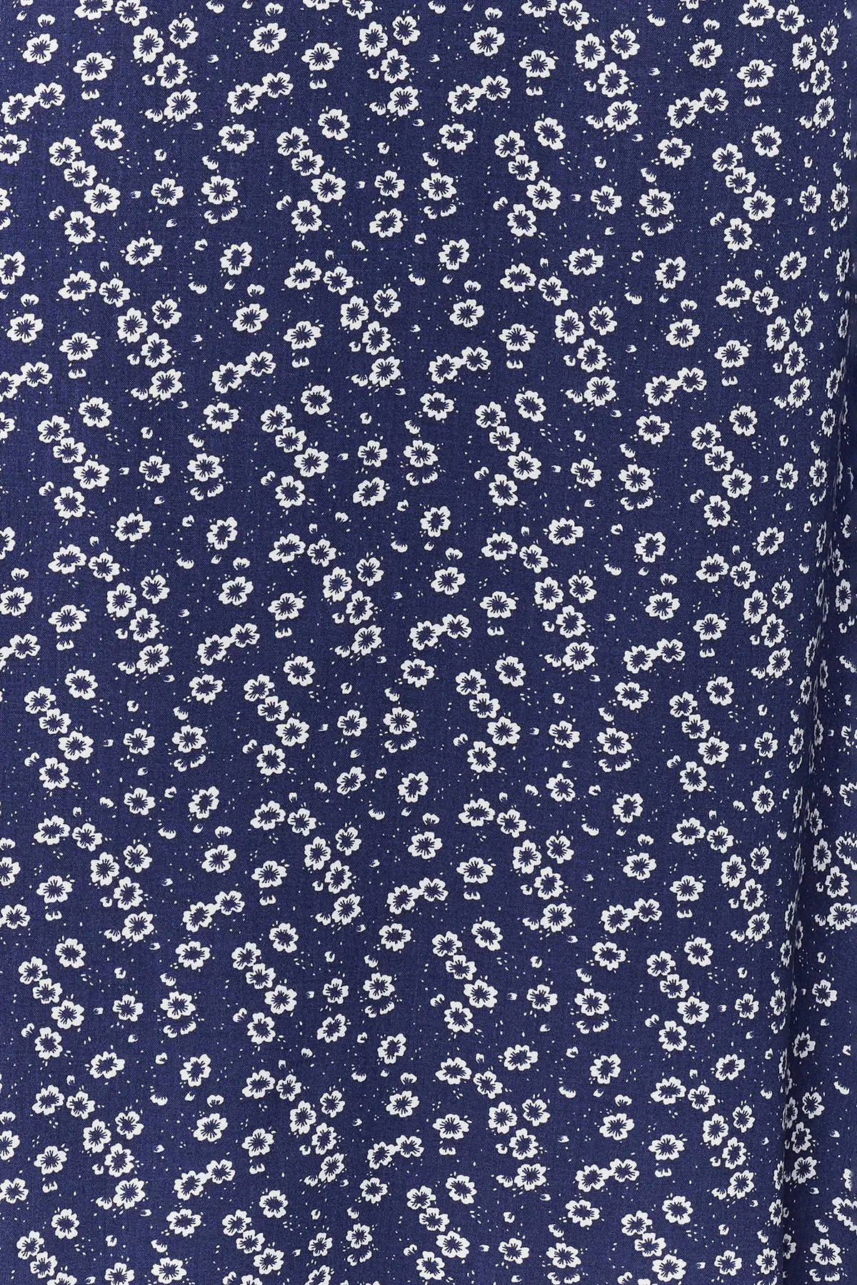 Trendyol Collection  Blauer gewebter Midirock aus Viskosestoff mit Blumenmuster TWOSS23ET00295