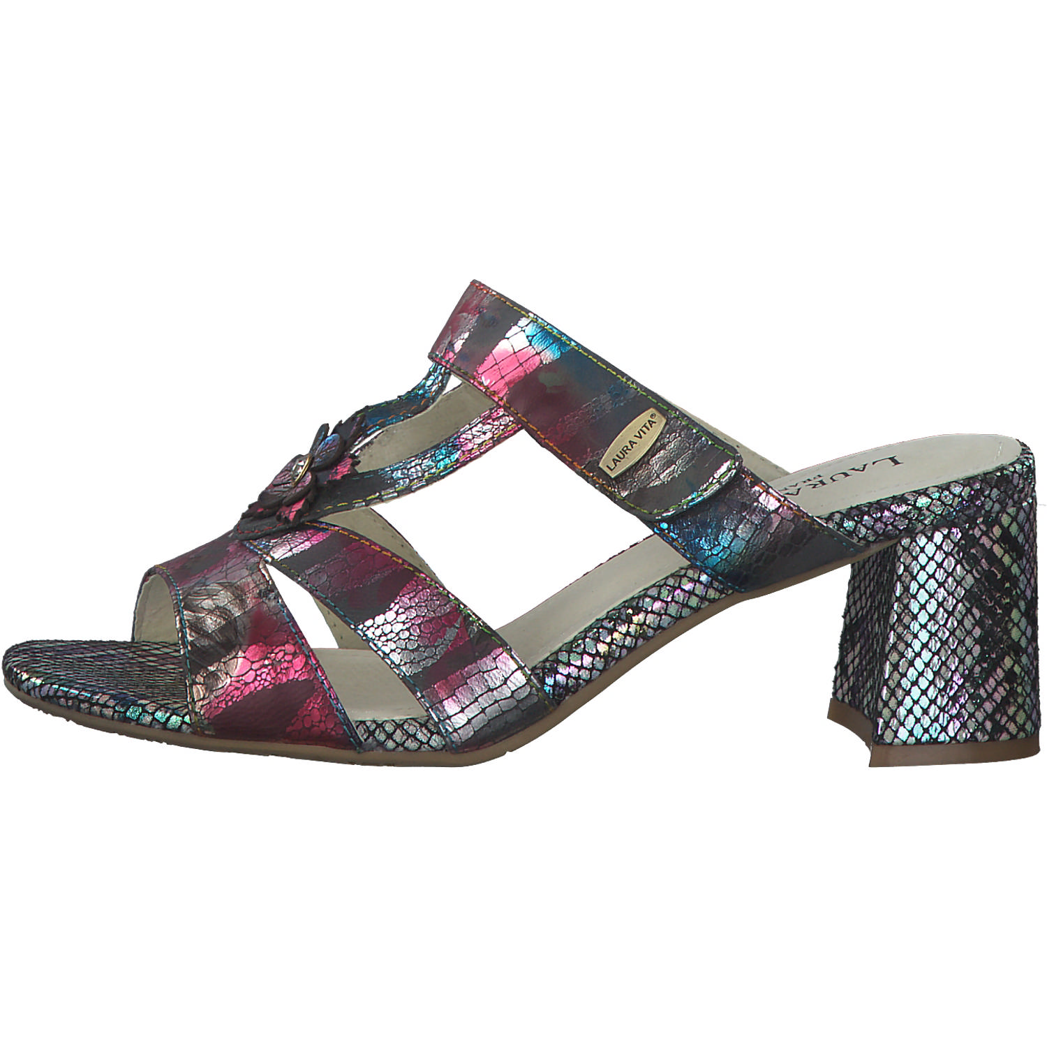 Laura Vita Jachino 02, Plateau-Pantoletten, Damen, noir