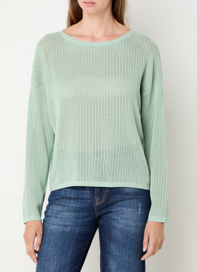 Sisley chunky knit sweater with openwork design
