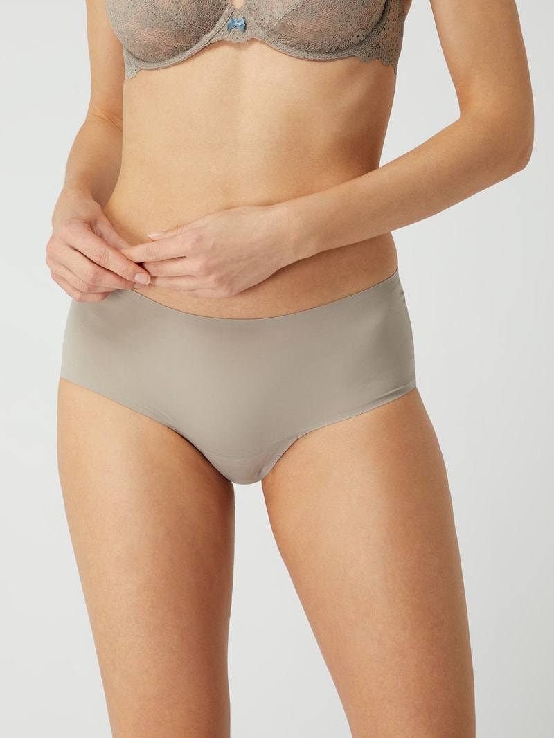 Panty mit Stretch-Anteil im 2er-Pack - figurformend in taupe