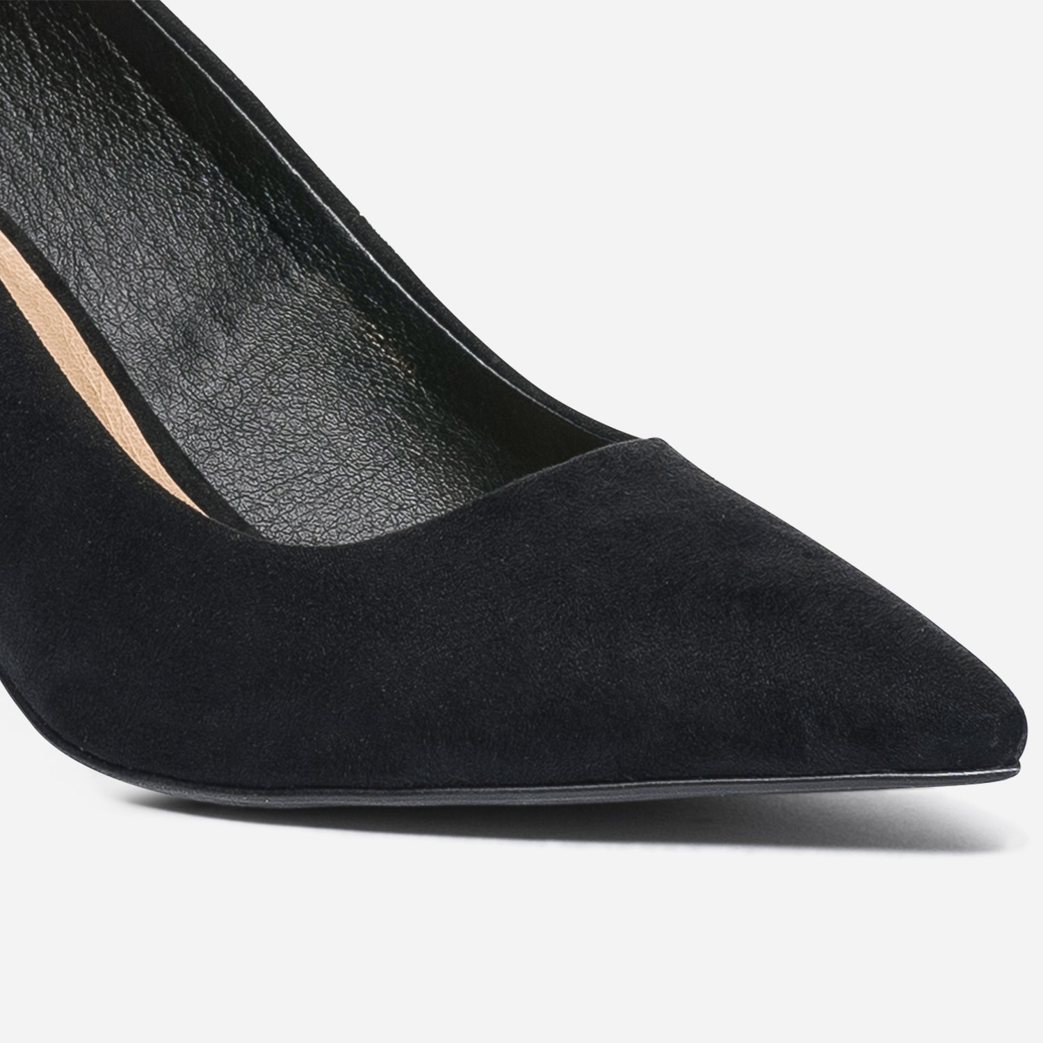 Escarpin TEXTO noir suédé éco-conçu à talon fin