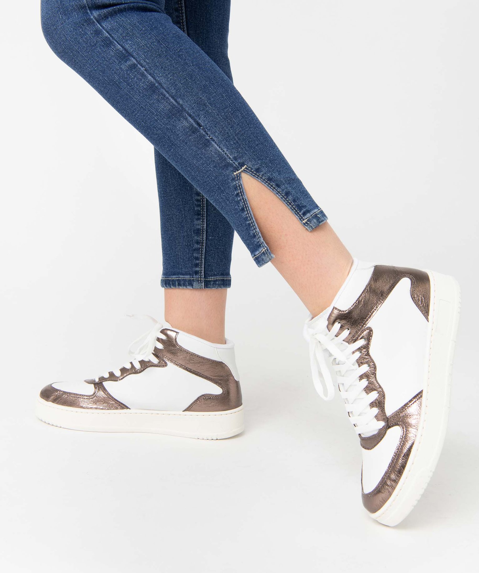 Jean femme coupe skinny longueur 7/8ème stone | GEMO