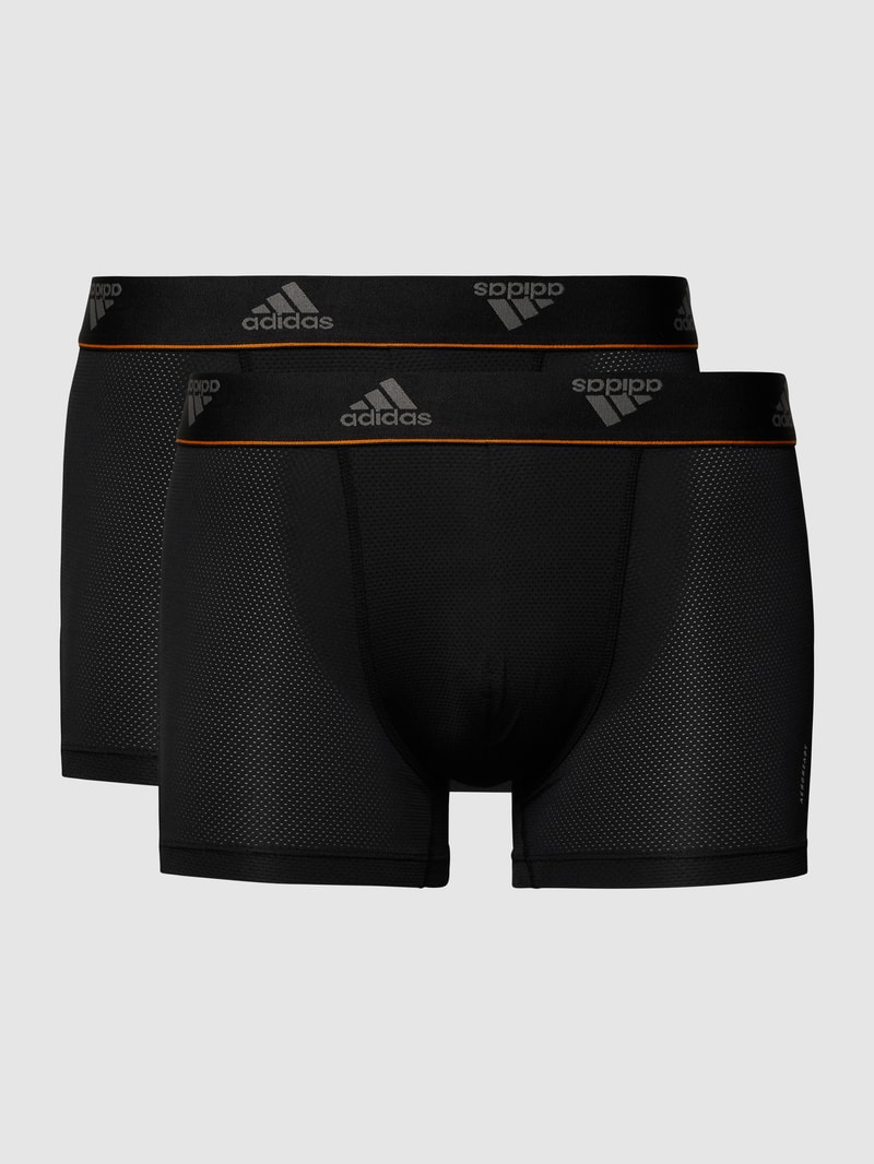 Trunks mit elastischem Logo-Bund im 2er-Pack in schwarz
