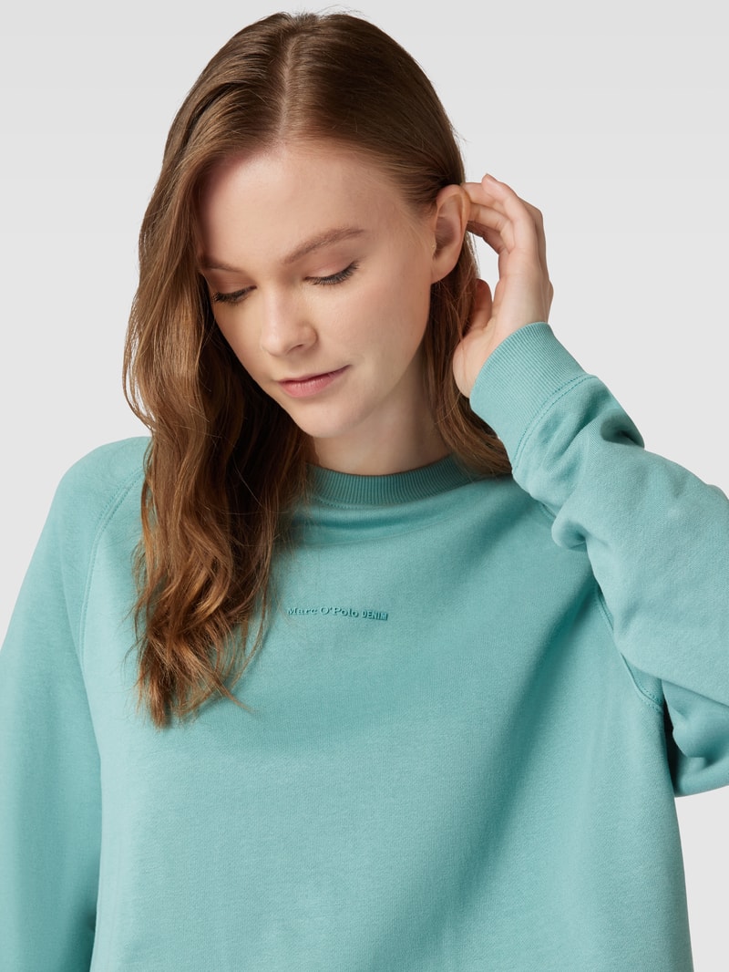 Sweatshirt mit Label-Print in mint