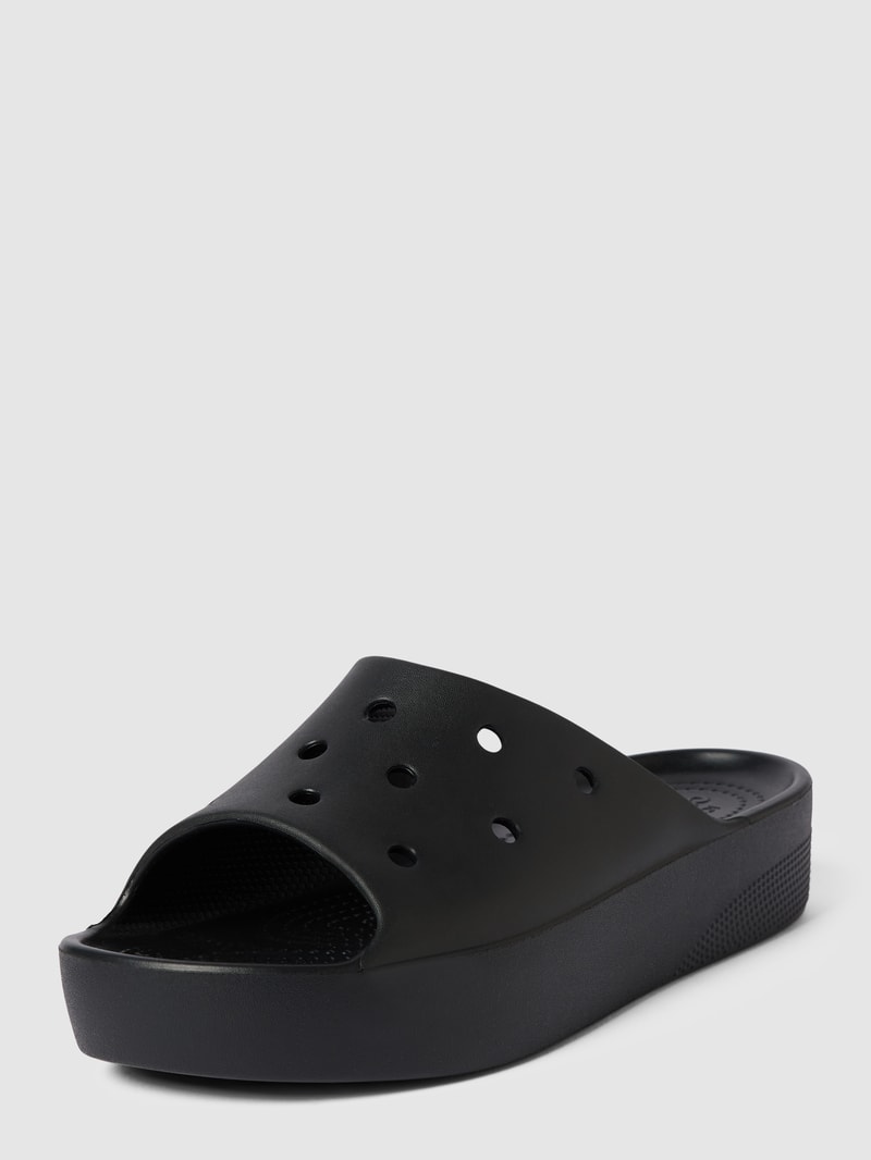Slides mit Lochmuster in schwarz